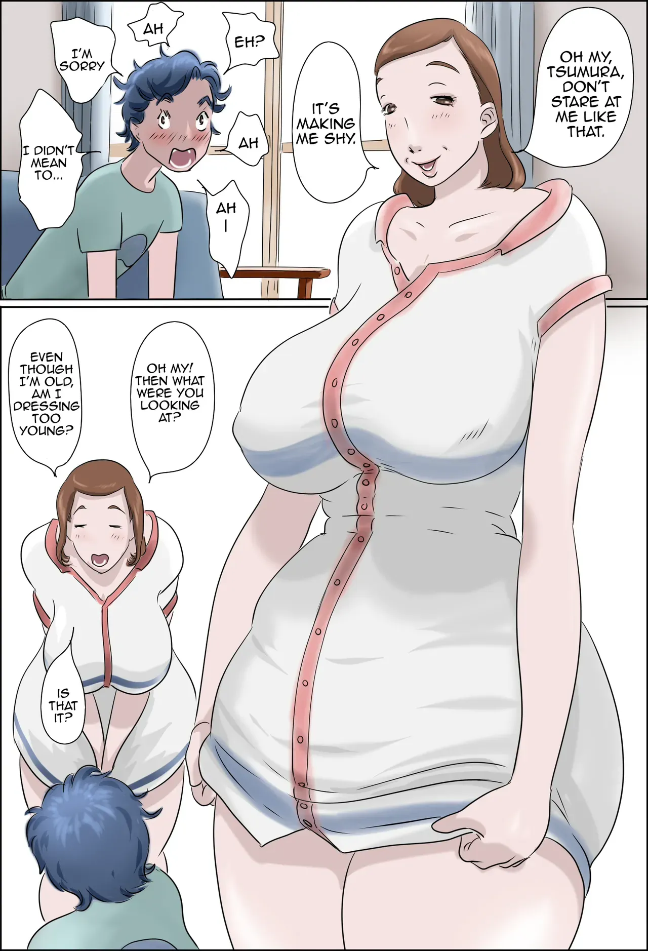 [Zenmai Kourogi] Kanojo no Hahaoya ga Guigui Sasottekuru Ken | My Girlfriend's Mother Jumps my Bones [English] [Amoskandy] - Page 7
