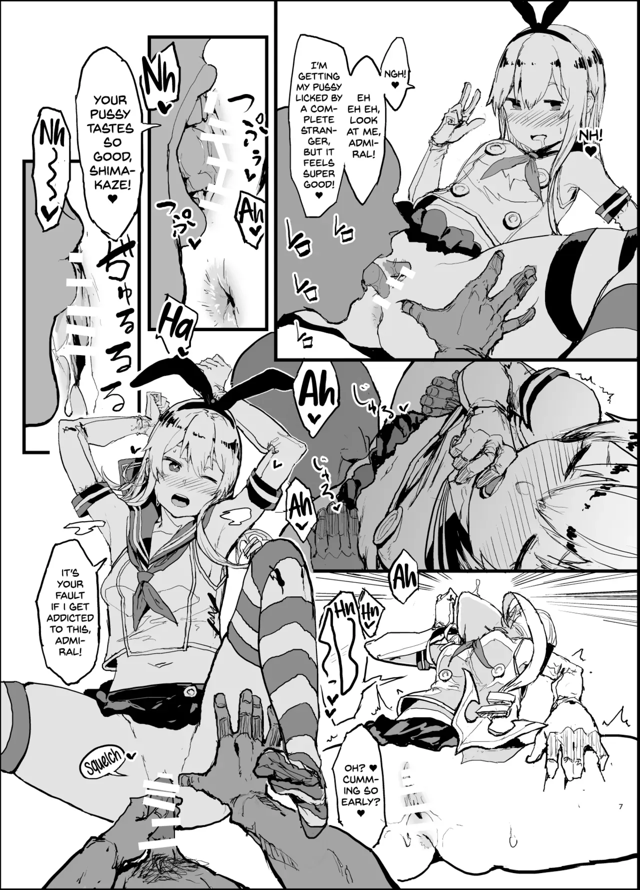 [Nhoooooooooooooo (Oosawara Sadao)] Futokutei Tasuu no Otoko to Berochuu Sex Suru Shimakaze Netorase Bon | A Book Where Shimakaze Has Passionate Netorase Sex With a Large Number of Men (Kantai Collection -Kancolle-) [English] [Zukuyo] [Digital] - Page 7