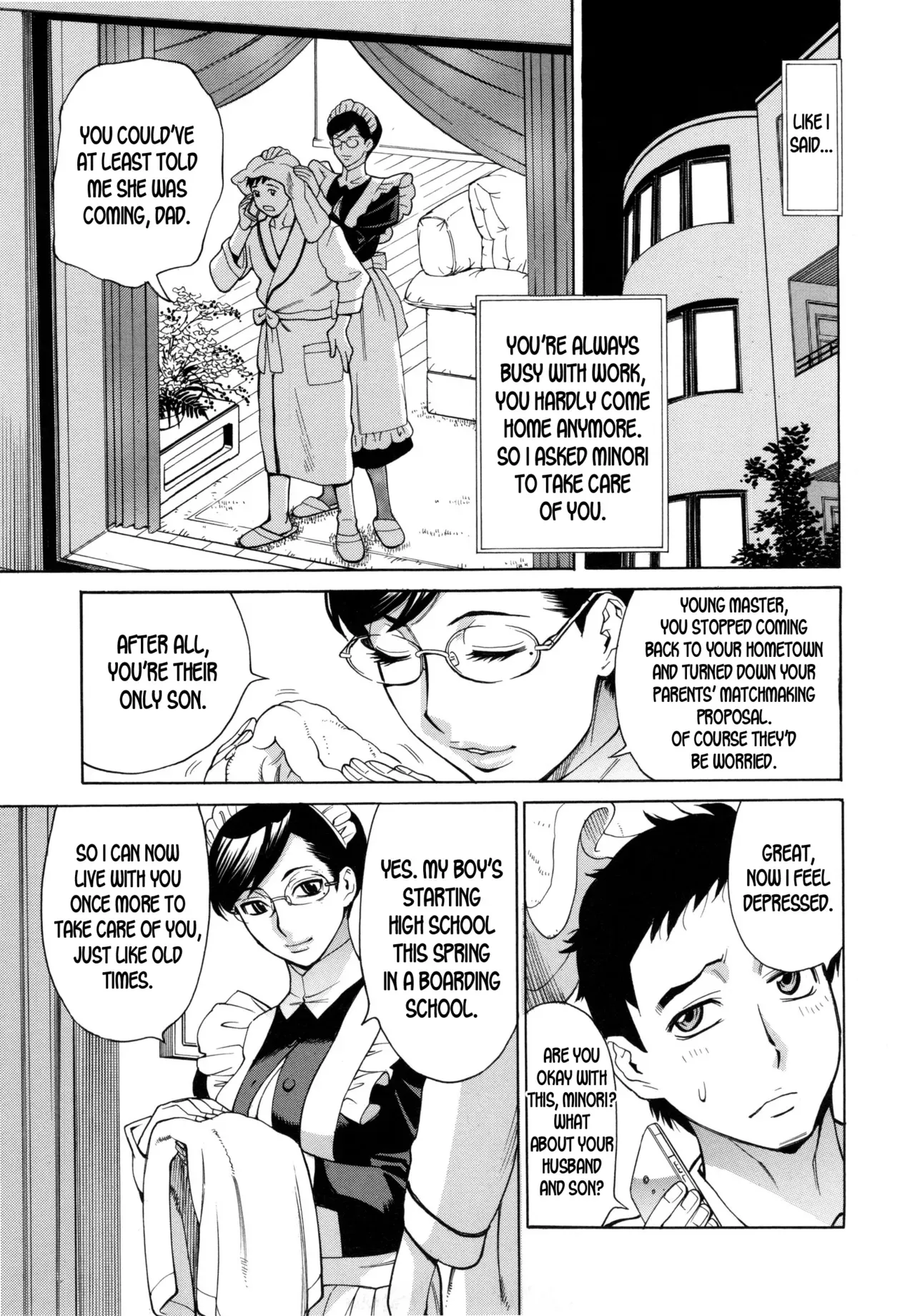 [Makibe Kataru] Jukujo Maid-san no Gohoushi H (Inetsu no Oyako) [English] [desudesu] - Page 3