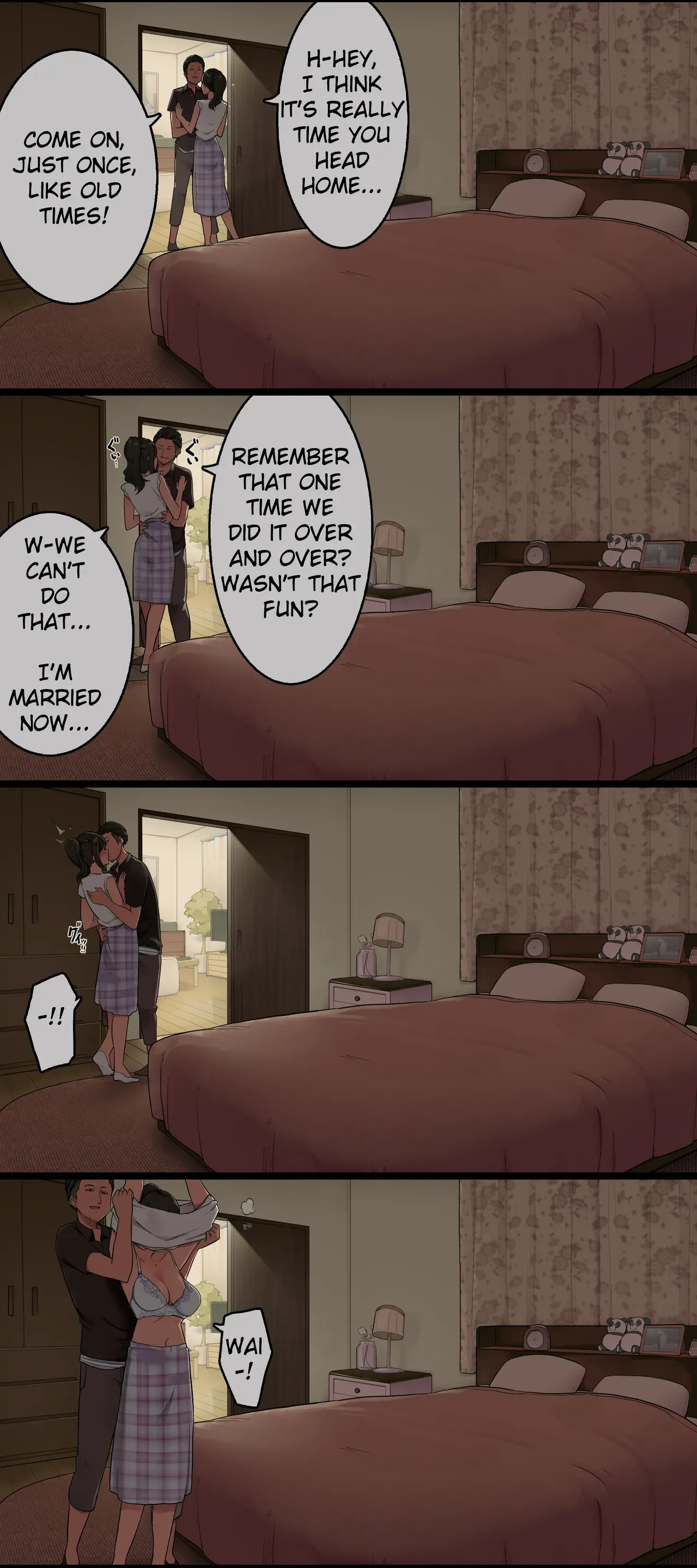 [Wakamatsu] Otto ga Shucchouchuu ni Koukoujidai no Motokare to Atteshimatta Hitozuma no Ohanashi [English] [Erozbischof] - Page 2