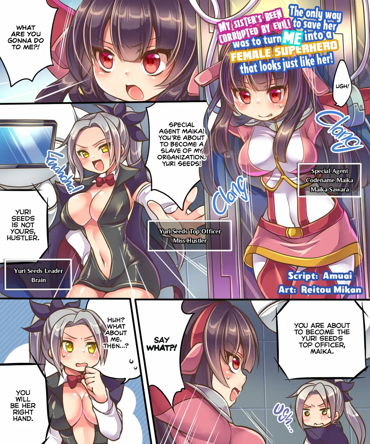 [Ue ni Aru Mikan] My Sister's Been Corrupted by Evil! The Only Way to Save Her Was to Turn Me into a Female Superhero That Looks Just like Her! [English] {2d-market.com} [Decensored] - Page 3