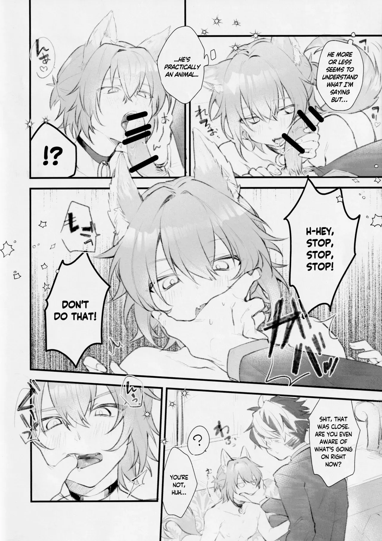 [Ah! (Tobi)] Aiken Chuui | Doggy Boy Alert! (Mahoutsukai no Yakusoku) [English] [Tree_Tape] - Page 3