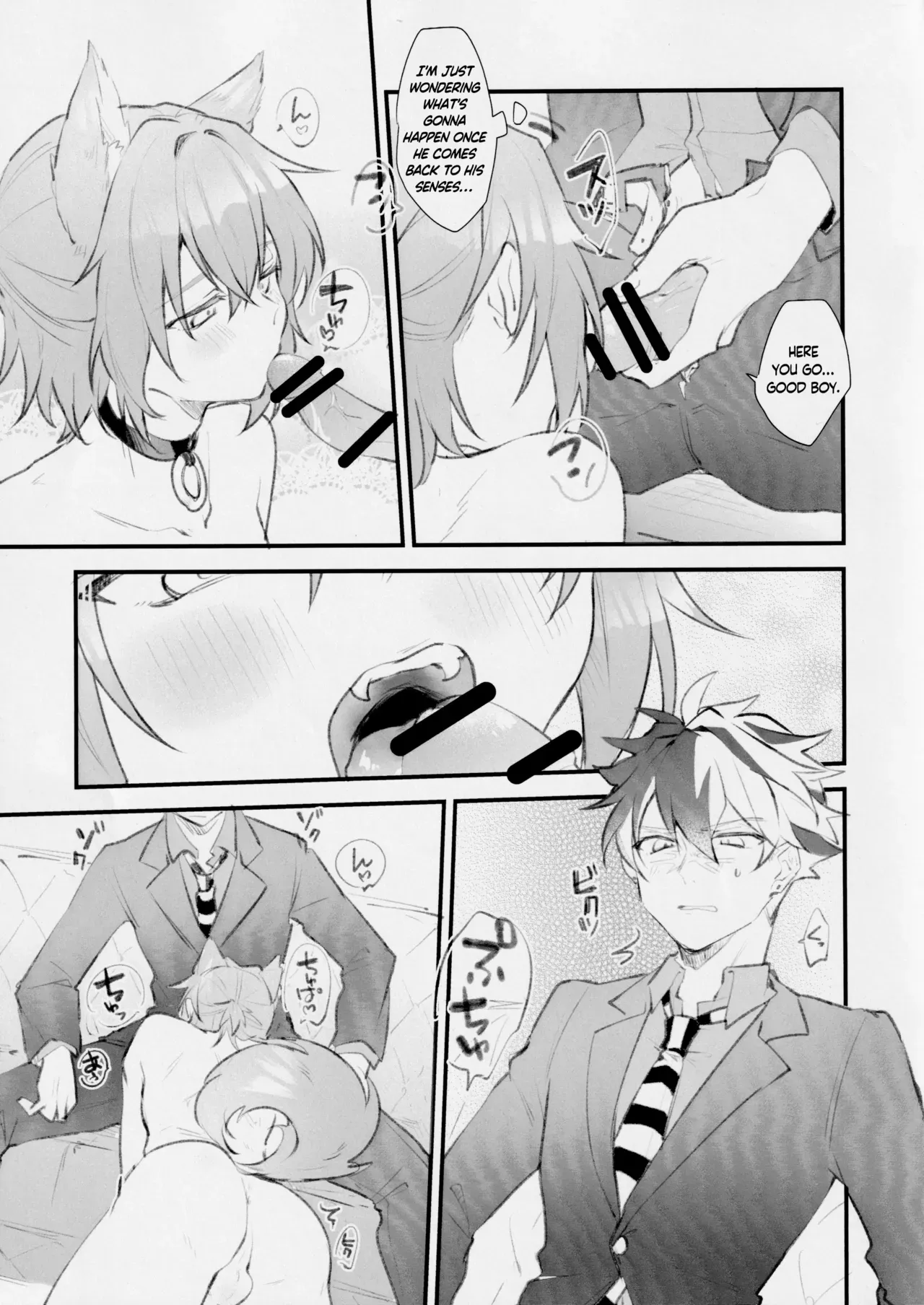 [Ah! (Tobi)] Aiken Chuui | Doggy Boy Alert! (Mahoutsukai no Yakusoku) [English] [Tree_Tape] - Page 6