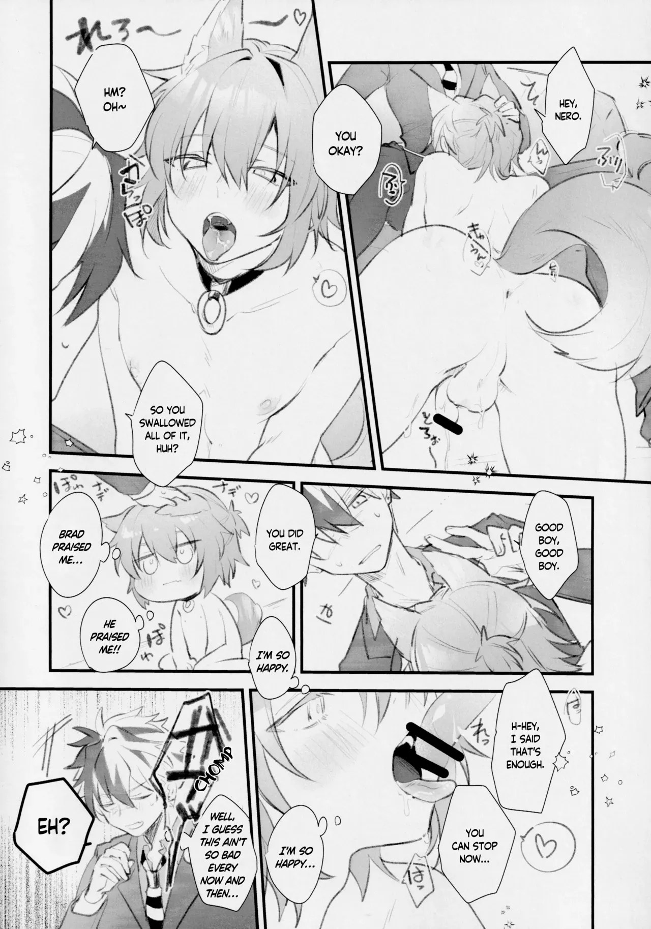 [Ah! (Tobi)] Aiken Chuui | Doggy Boy Alert! (Mahoutsukai no Yakusoku) [English] [Tree_Tape] - Page 9