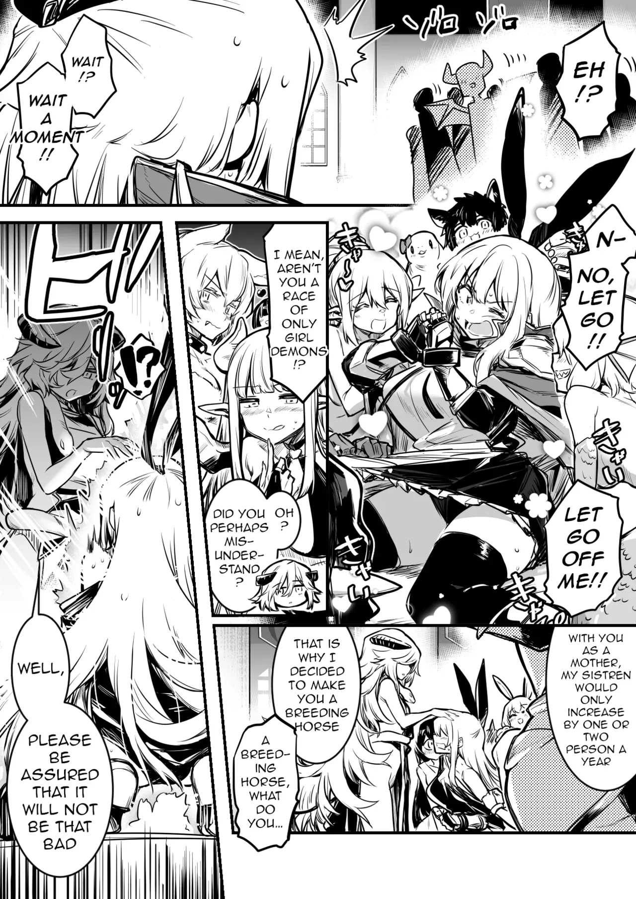 [Lefthand] The Bewildered Adventurer-chan is Caught and Reverse-Raped as the Penis She Grew Gets Aroused by the Female Demons [English] [q91] - Page 2