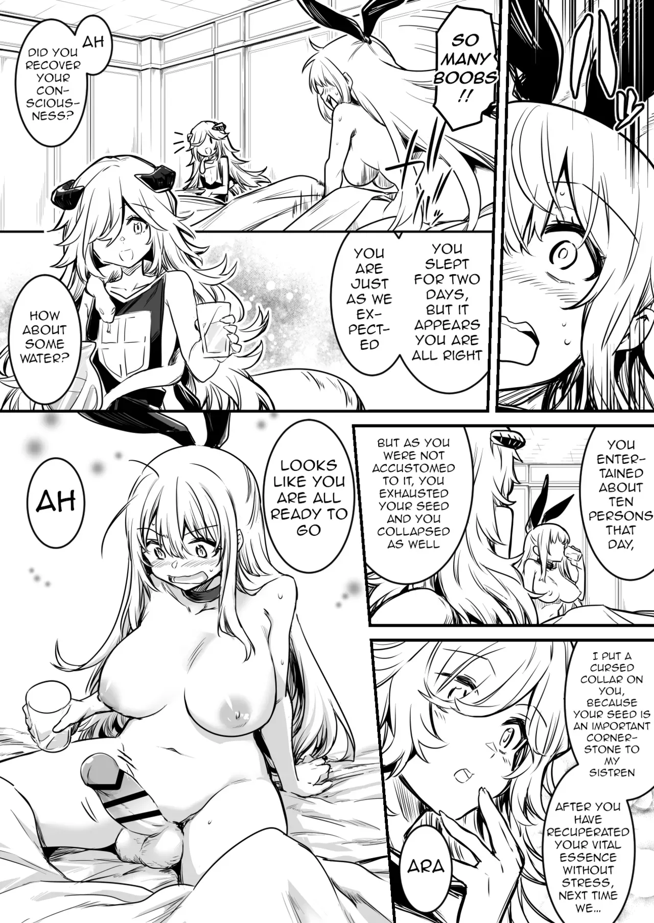[Lefthand] The Bewildered Adventurer-chan is Caught and Reverse-Raped as the Penis She Grew Gets Aroused by the Female Demons [English] [q91] - Page 7