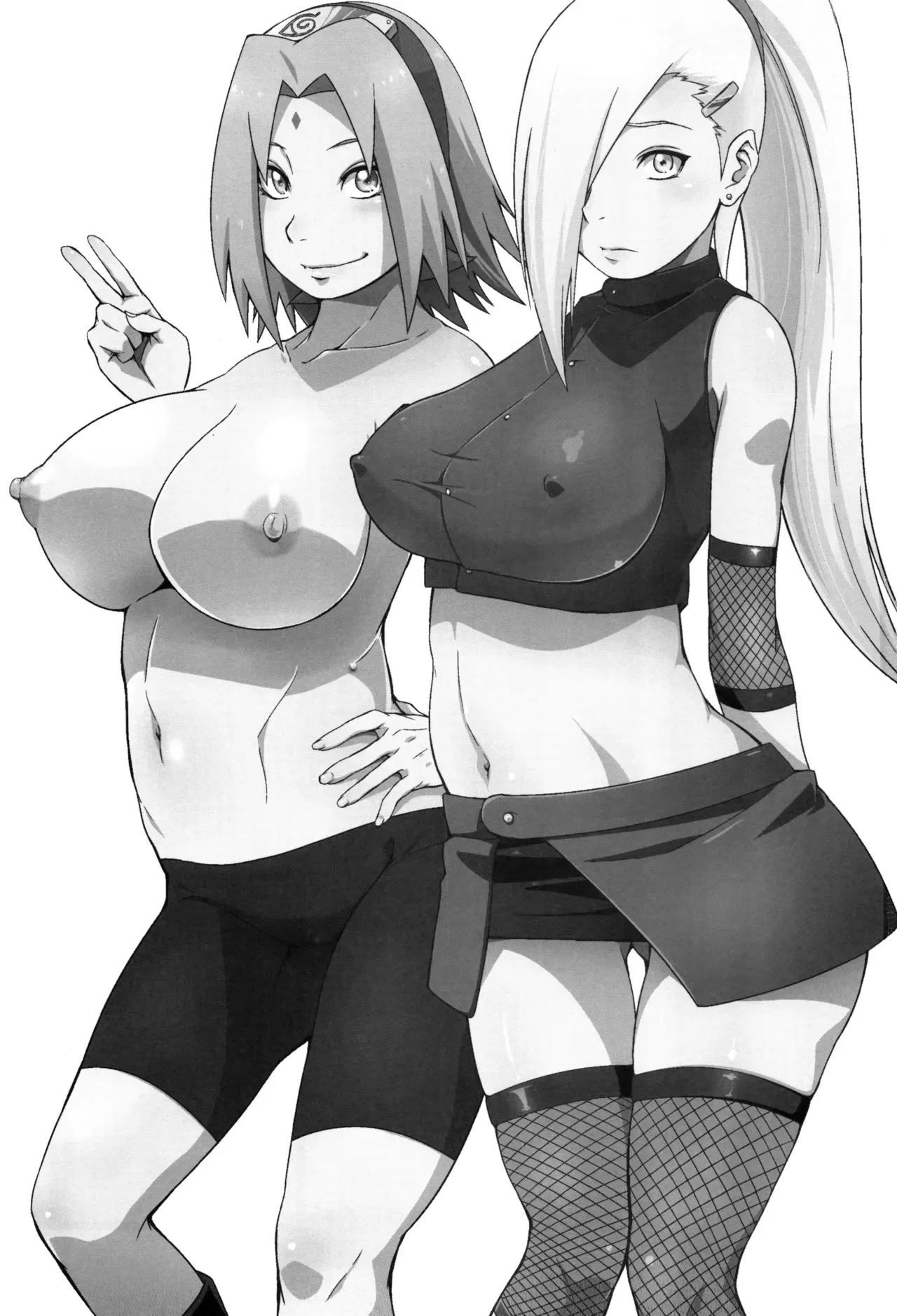 (C92) [Karakishi Youhei-dan Shinga (Sahara Wataru)] Botan to Sakura (Naruto) [English] [Privatov] [Colorized] [Decensored] - Page 2