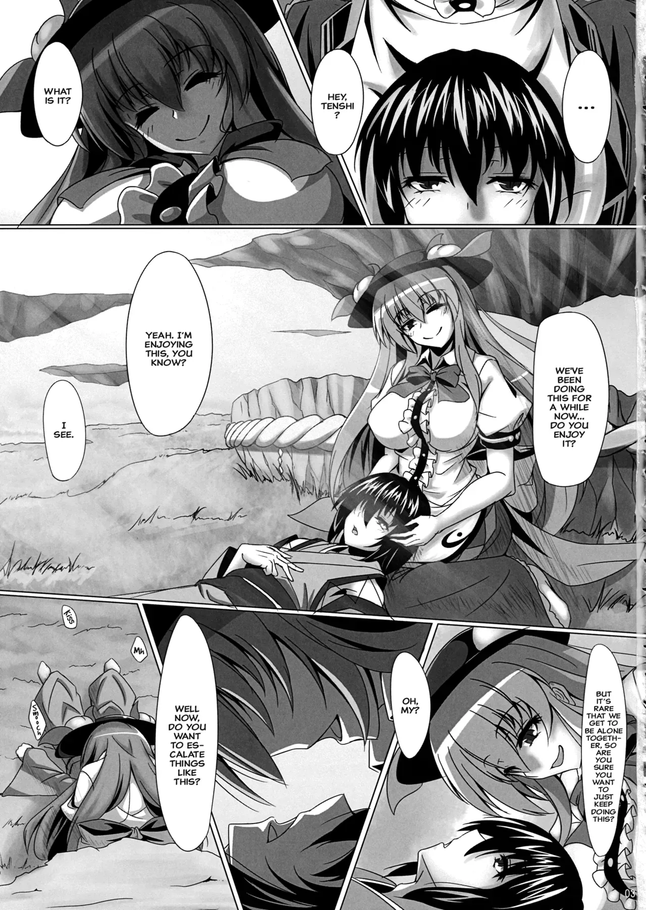 (Shuuki Reitaisai 4) [Ryuu no Yadorigitei (Zephid)] Tenshi no Otanoshimi (Touhou Project) [English] {Hennojin} [Decensored] - Page 2