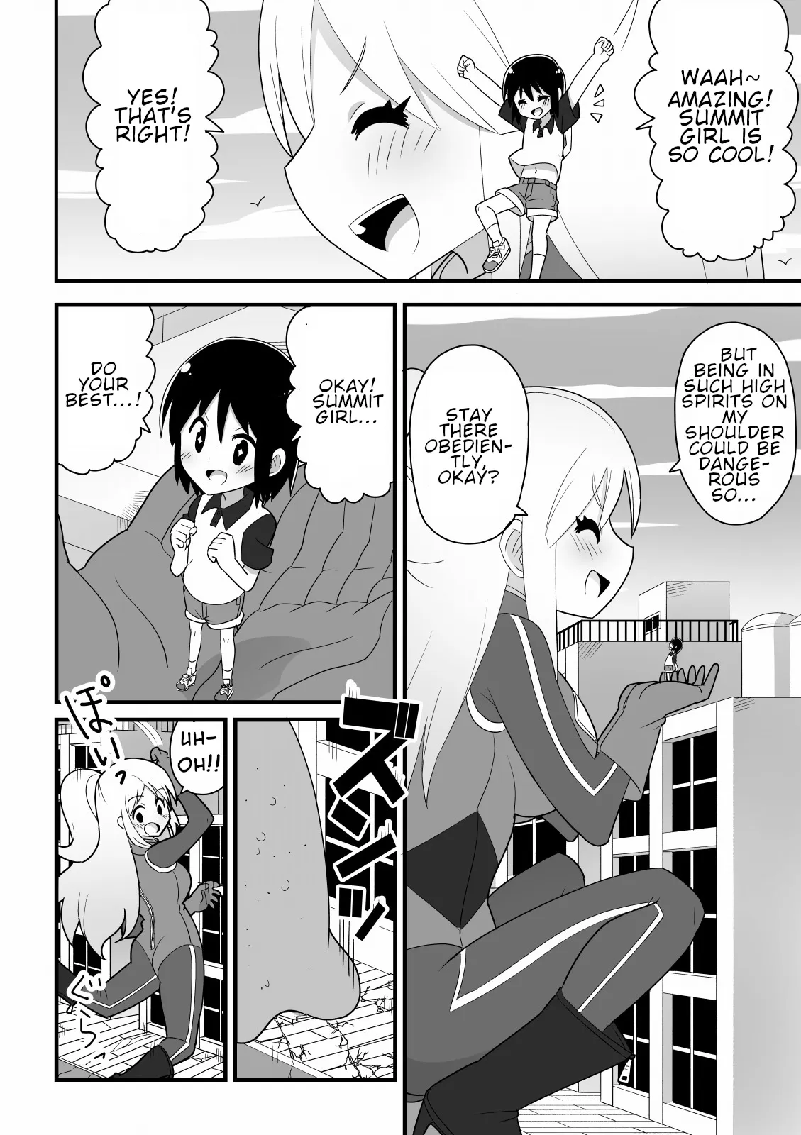 [Buji Kore Ameba] Kyodai Henshin Hero Onee-san no Sentou Suit ni Shounen ga Haicchatta Hanashi | Boy Enters an Older Girl's Giant Transforming Heroine Battle Suit [English] - Page 4