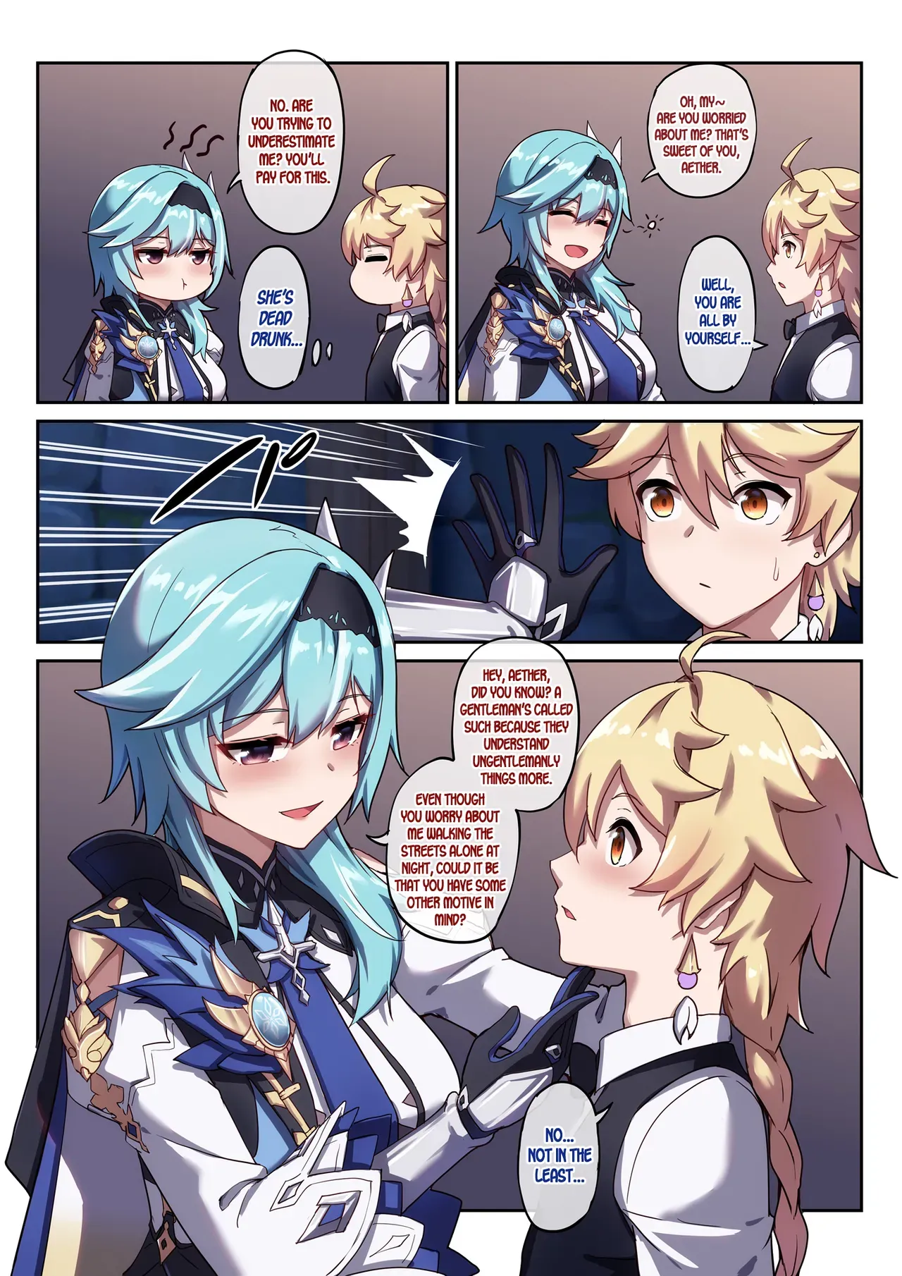 [Longbow Flintlock] Eula no Yotta Koudou | Eula's Drunken Escapade (Genshin Impact) [English] [LunaticSeibah] - Page 4