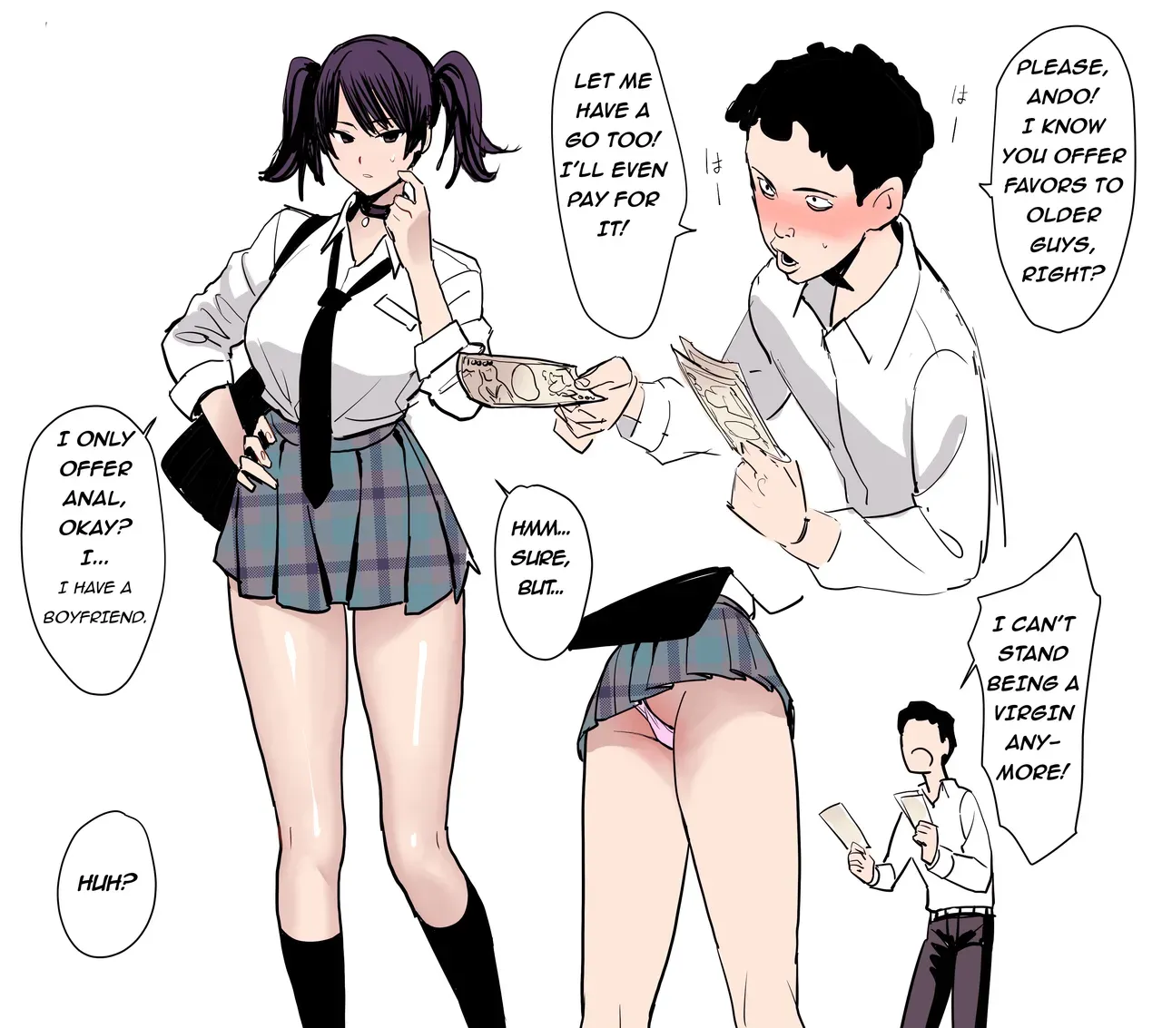 [Velzhe] JK no Anal de Doutei wo Sotsugyou Shitai Dake no Jinsei Datta | All I Wanted in Life was to Lose my Virginity in a High School Girl's Ass [English] [Spunktimmy] - Page 1