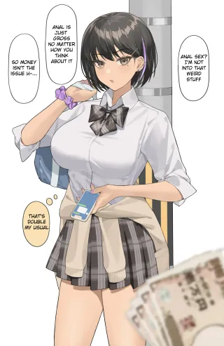 [Hyouuma] Okane ni Yuuwaku Sarete Hajimete Anal Sex wo Suru no Ko [English] [Decensored] cover