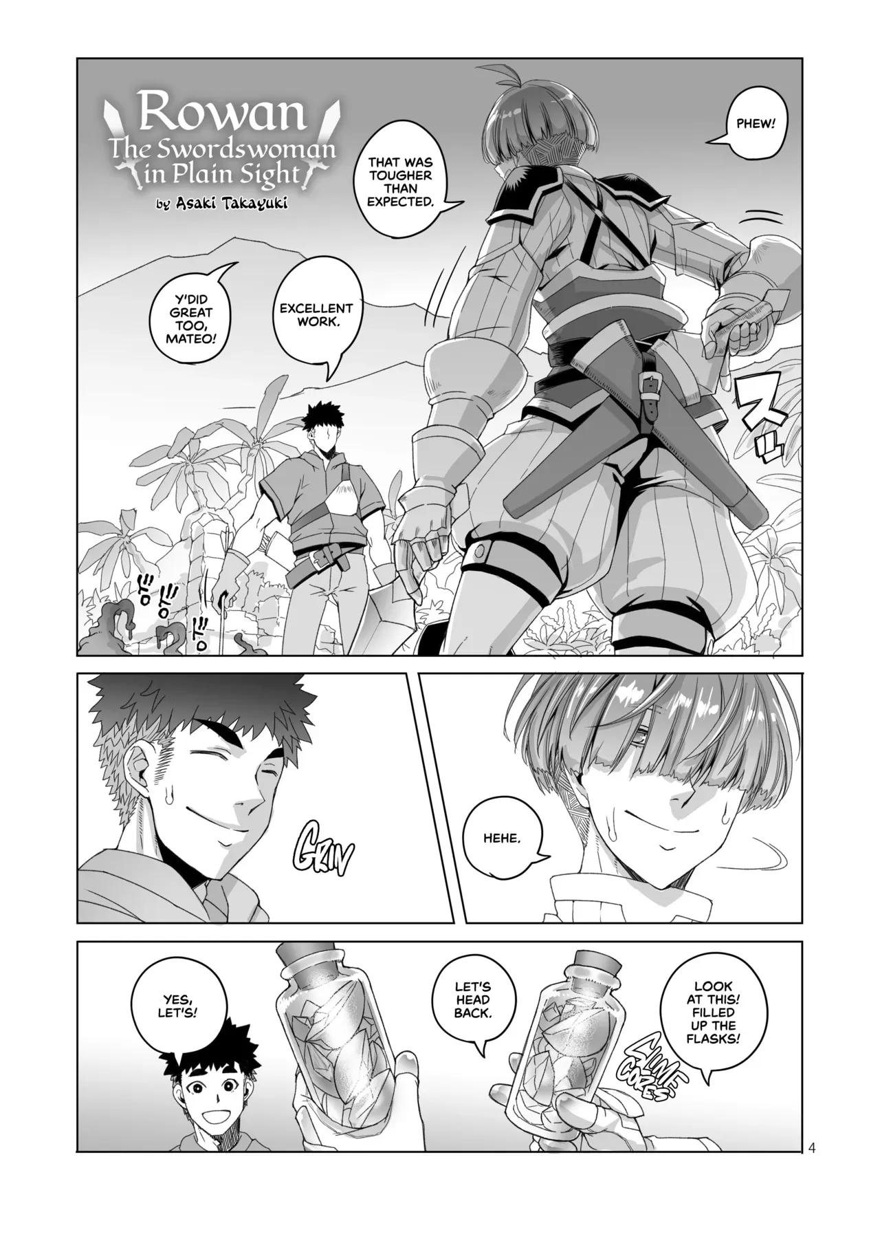 [Asaki Blog Branch Office (Asaki Takayuki)] Rowan Onna Kenshi wa Kakusenai - Rowan The sWOrdsMAN Can't Hide | Rowan, the Swordswoman in Plain Sight [English] [cutegyaruTL] [Digital] - Page 3