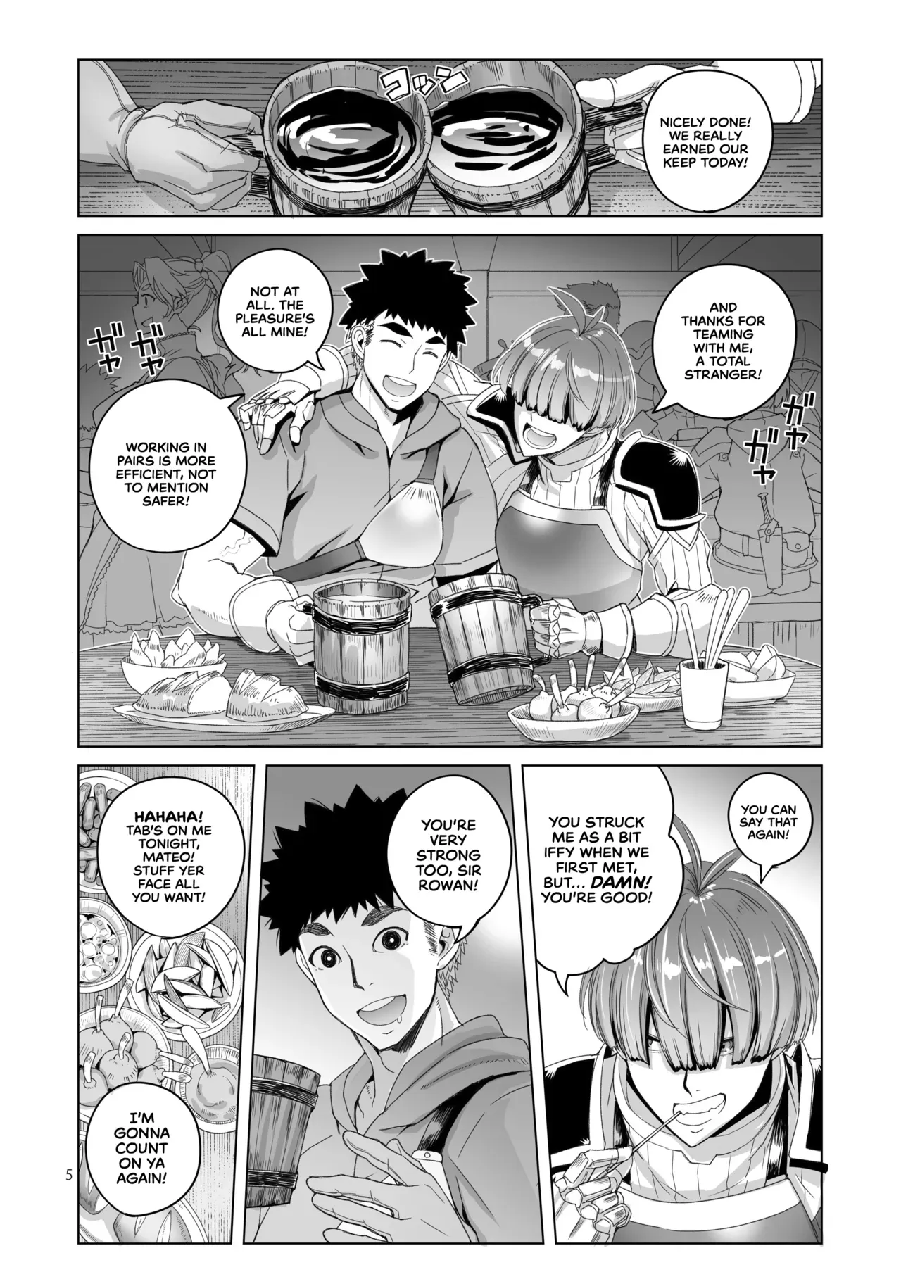 [Asaki Blog Branch Office (Asaki Takayuki)] Rowan Onna Kenshi wa Kakusenai - Rowan The sWOrdsMAN Can't Hide | Rowan, the Swordswoman in Plain Sight [English] [cutegyaruTL] [Digital] - Page 4