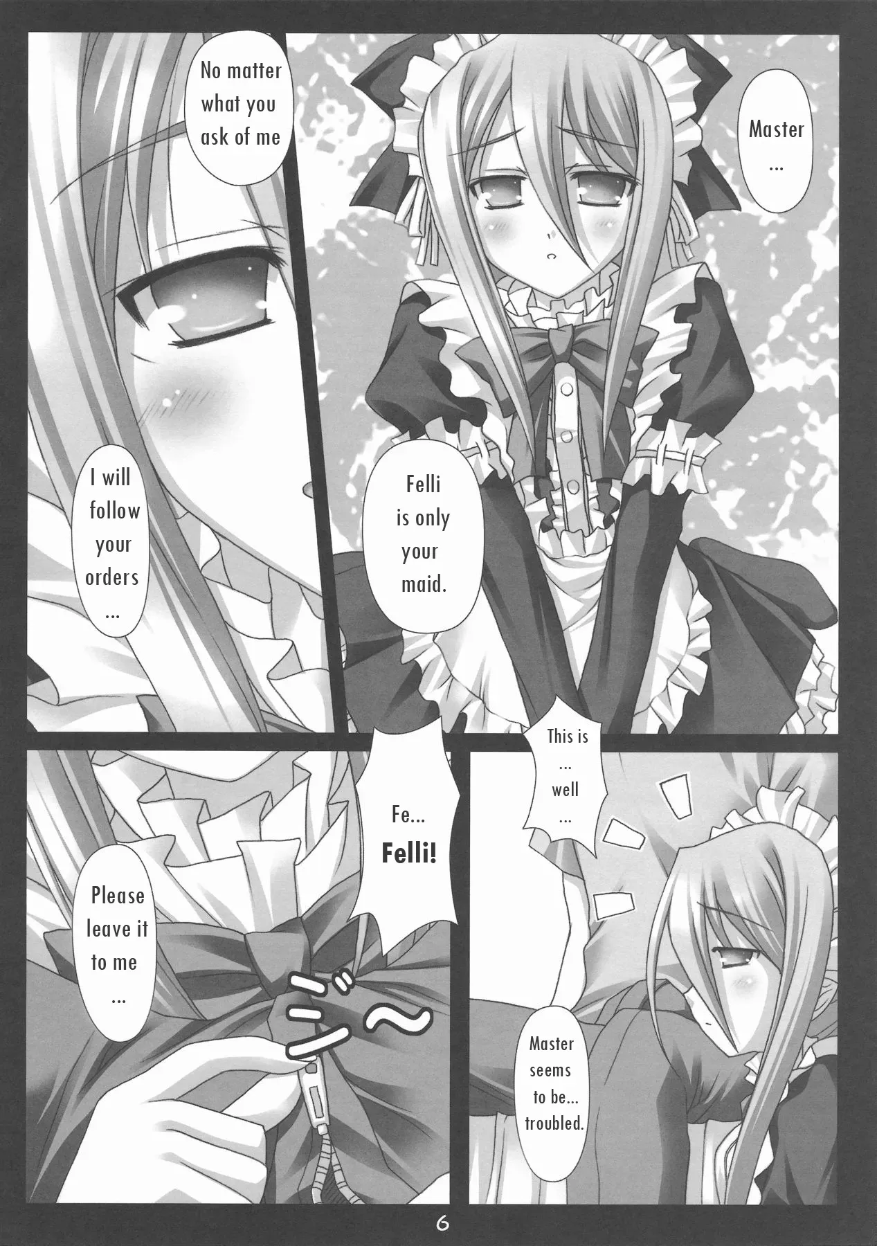 (COMIC1☆3) [Nirvana Soft (HIRONII)] Felli no Hi-Mitsu Tokkun (Chrome Shelled Regios) [English] - Page 6