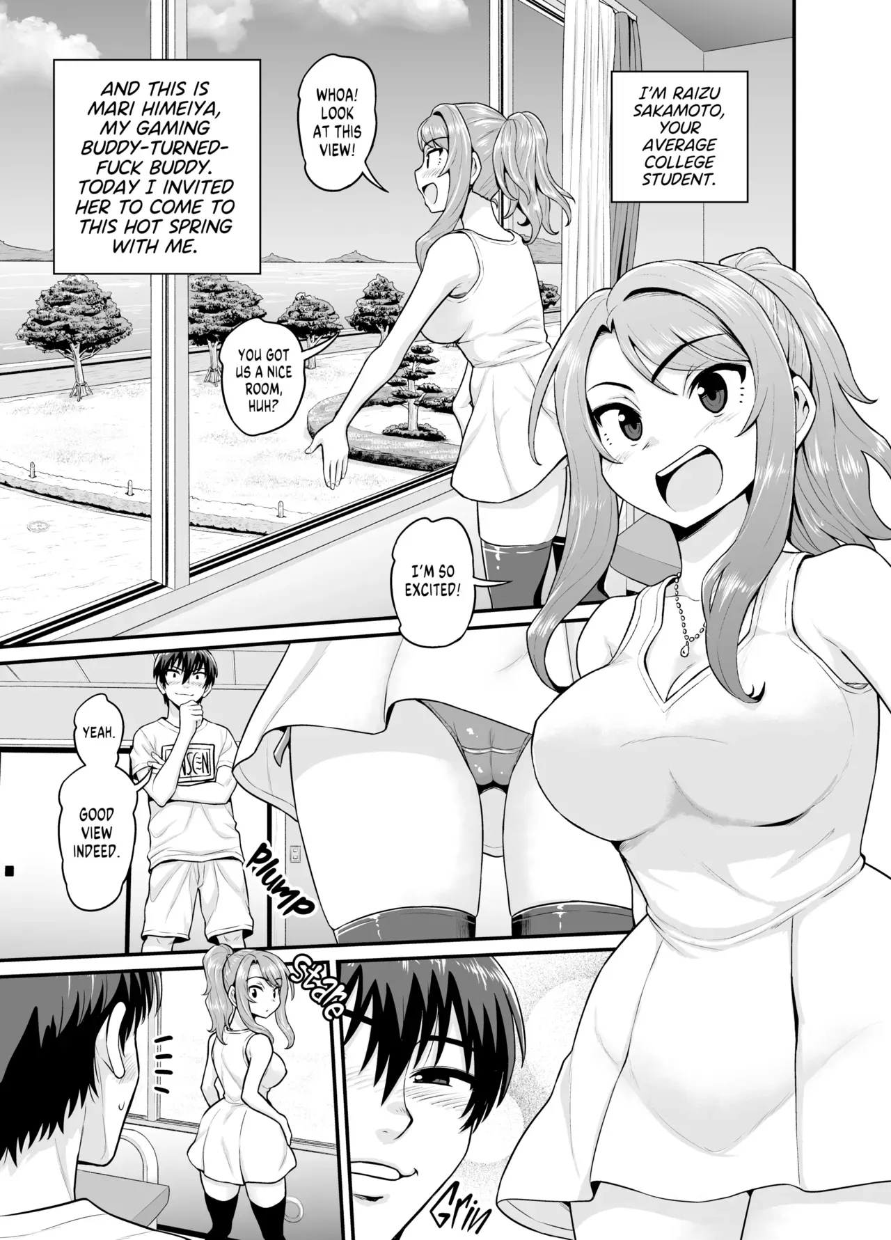 [Gachonjirou] Getting it On With Your Gaming Buddy at the Hot Spring [English] {FUDEORS} [Decensored] - Page 2