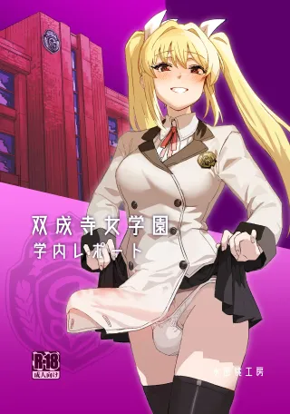 [Suimitsutou Koubou (Momo no Suidousui)] Futanari Jijo Gakuen Gakunai Report [English] [Digital] cover