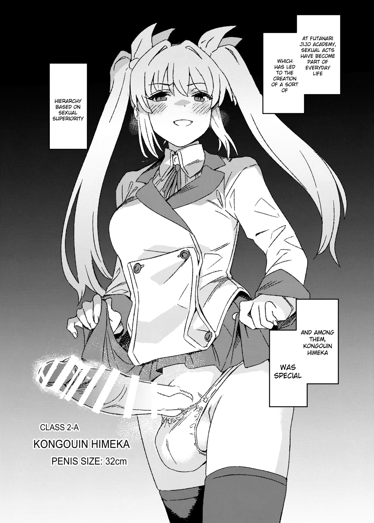 [Suimitsutou Koubou (Momo no Suidousui)] Futanari Jijo Gakuen Gakunai Report [English] [Digital] - Page 9