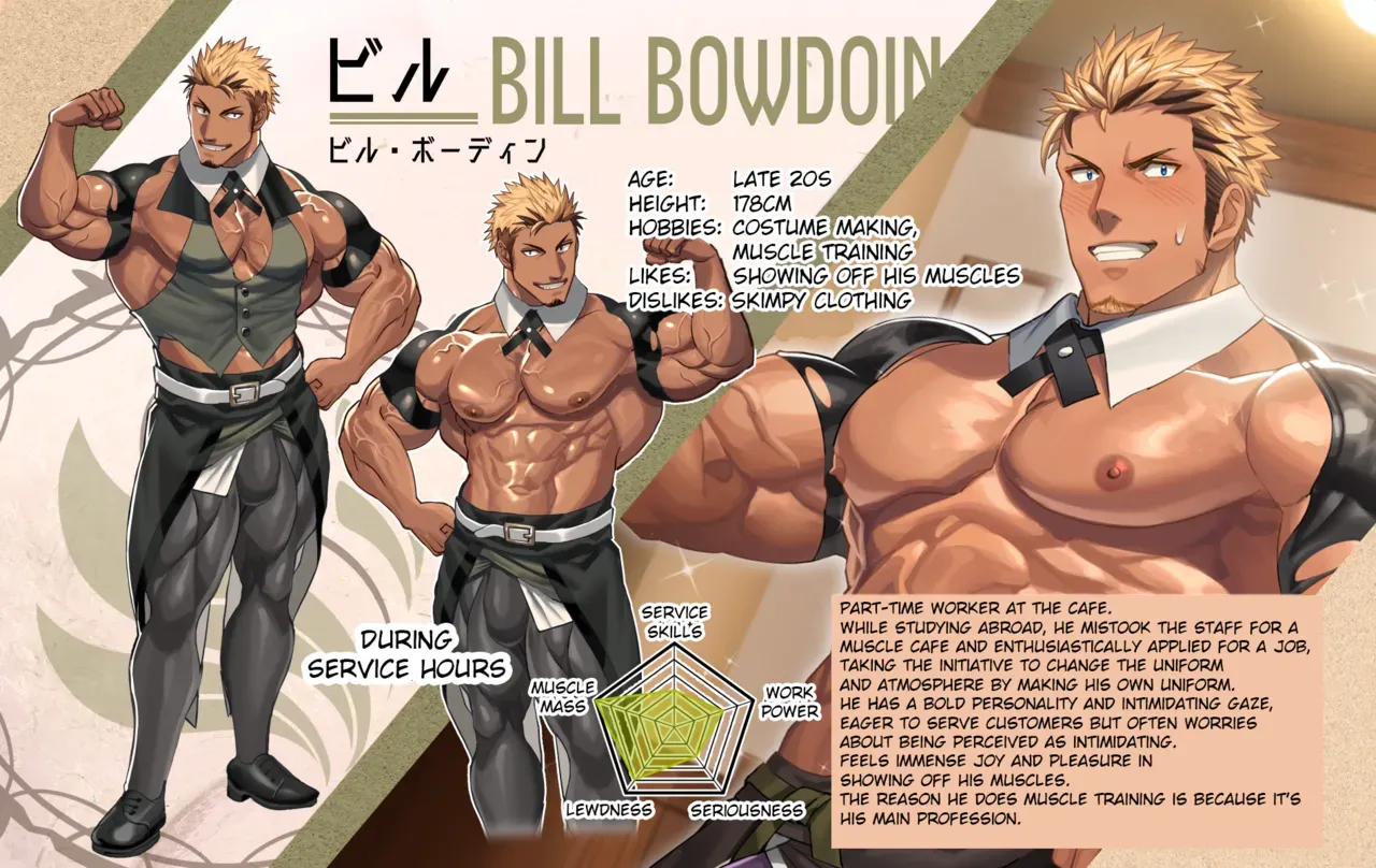 [nullQ] Kyara Settei - Muscle Cafe-hen | Character Setting - Muscle Cafe Edition [English] - Page 3