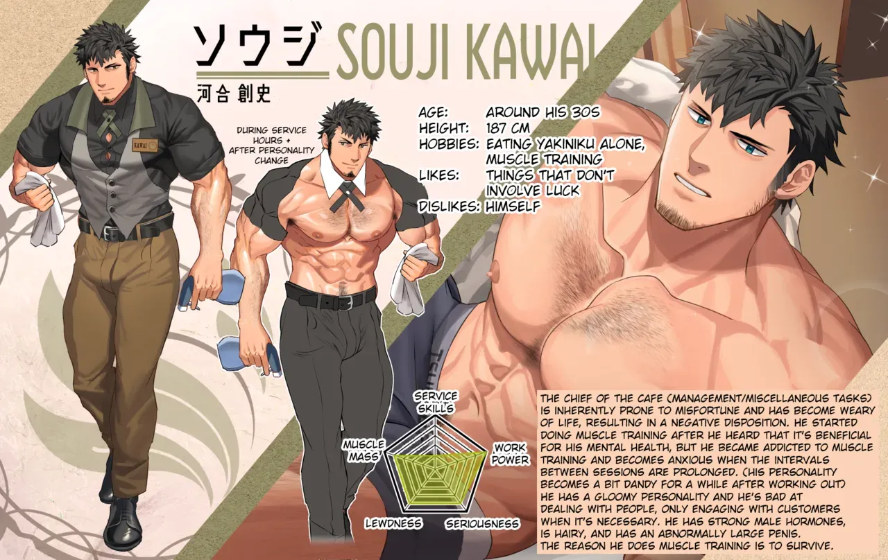[nullQ] Kyara Settei - Muscle Cafe-hen | Character Setting - Muscle Cafe Edition [English] - Page 4