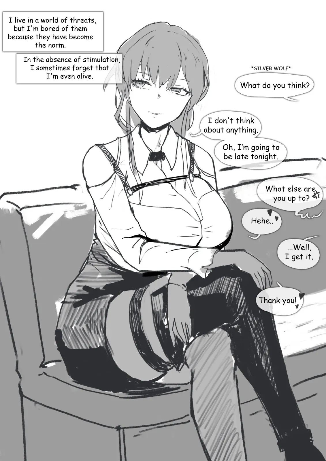 [Frozenspiderlily][Frzspiderlily] 2Koma Comic - Kafka | 卡芙卡 (Honkai: Star Rail) [无修] [English] - Page 2