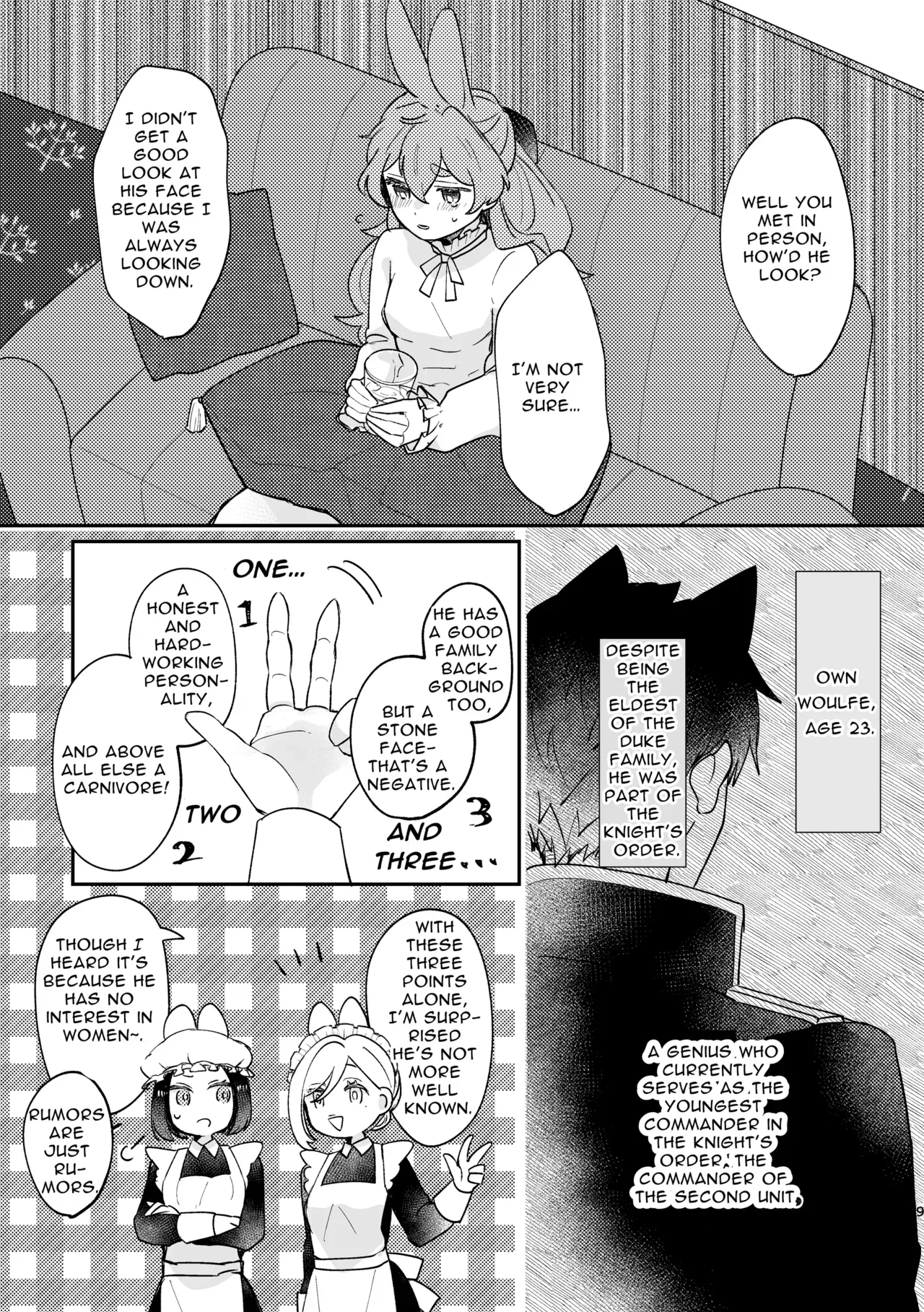 [Uwoichiba (Sabakan)] Usagi Reijou to Ookami Reisoku (Zenpen) | Omega Rabbit and Alpha Wolf (First Part) [English] [Bean Works] [Digital] - Page 8