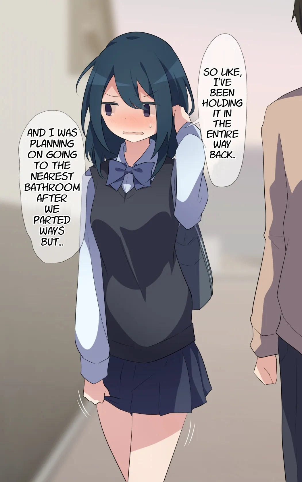 [Watakarashi] Gaman Genkai Onnanoko ga Oshikko Seiheki Kareshi ni Ijiwaru Sarete Omorashi Shichau Mini Ohanashi | Desperate Girl wets herself due to being teased by her pee-loving boyfriend [English] - Page 5