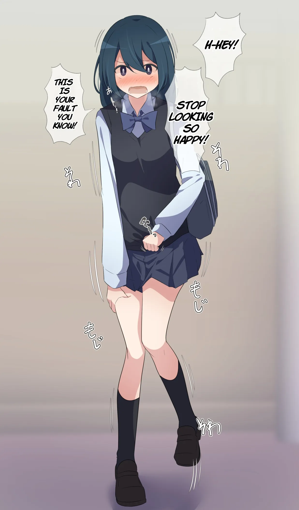 [Watakarashi] Gaman Genkai Onnanoko ga Oshikko Seiheki Kareshi ni Ijiwaru Sarete Omorashi Shichau Mini Ohanashi | Desperate Girl wets herself due to being teased by her pee-loving boyfriend [English] - Page 8
