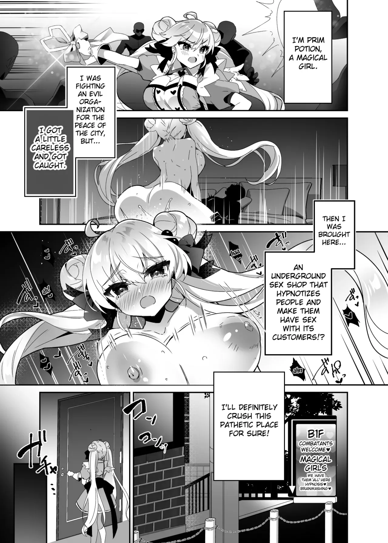 [Dodameyasan (Sasakuma Kyouta)] Moto Mahoushoujo ga Iru Fuuzokuten 2 - Seigi no Kokoro wa Hentai Sen'nou de Don'na Play mo OK Nado Sukebe Fuuzoku Jou ni Ochiru - [English] [Fated Circle] - Page 7