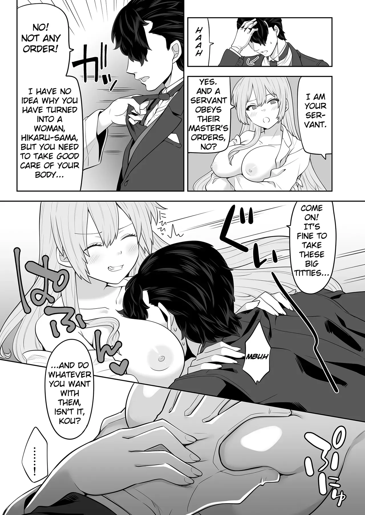 [Nanaten Manten (knsk)] TS Ojou-sama wa Shitsuji ni Osowaretai [English] [TheFrogManScans] [Digital] - Page 8