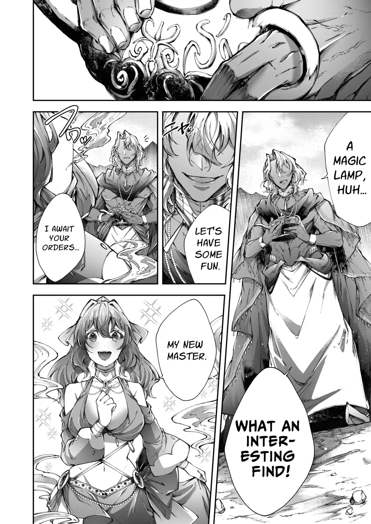 [DARKMOON (Ishimochi, Sumeragi Yui)] Mahou no Lamp ~Nannari to Gomeirei o Douzo~ | The Magic Lamp ~your wish is my command~ [English] [Signe] - Page 3