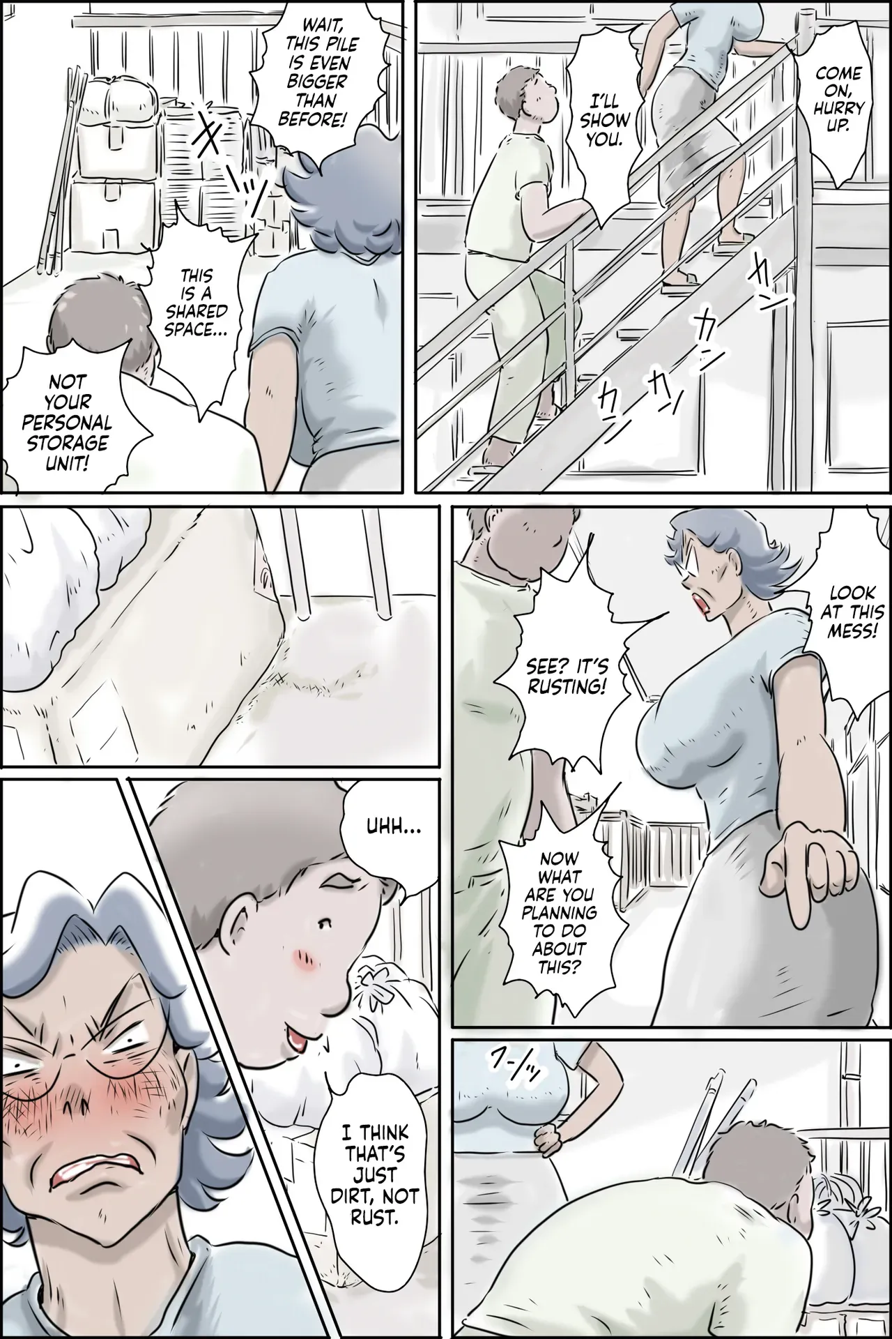 [Zenmai Kourogi] Ooya-san ga Yonderu -Mousou Dai Bakuhatsu Hen- | The Landlady Is Calling -Delusions Gone Wild- [English] [Sonarin迫] - Page 8