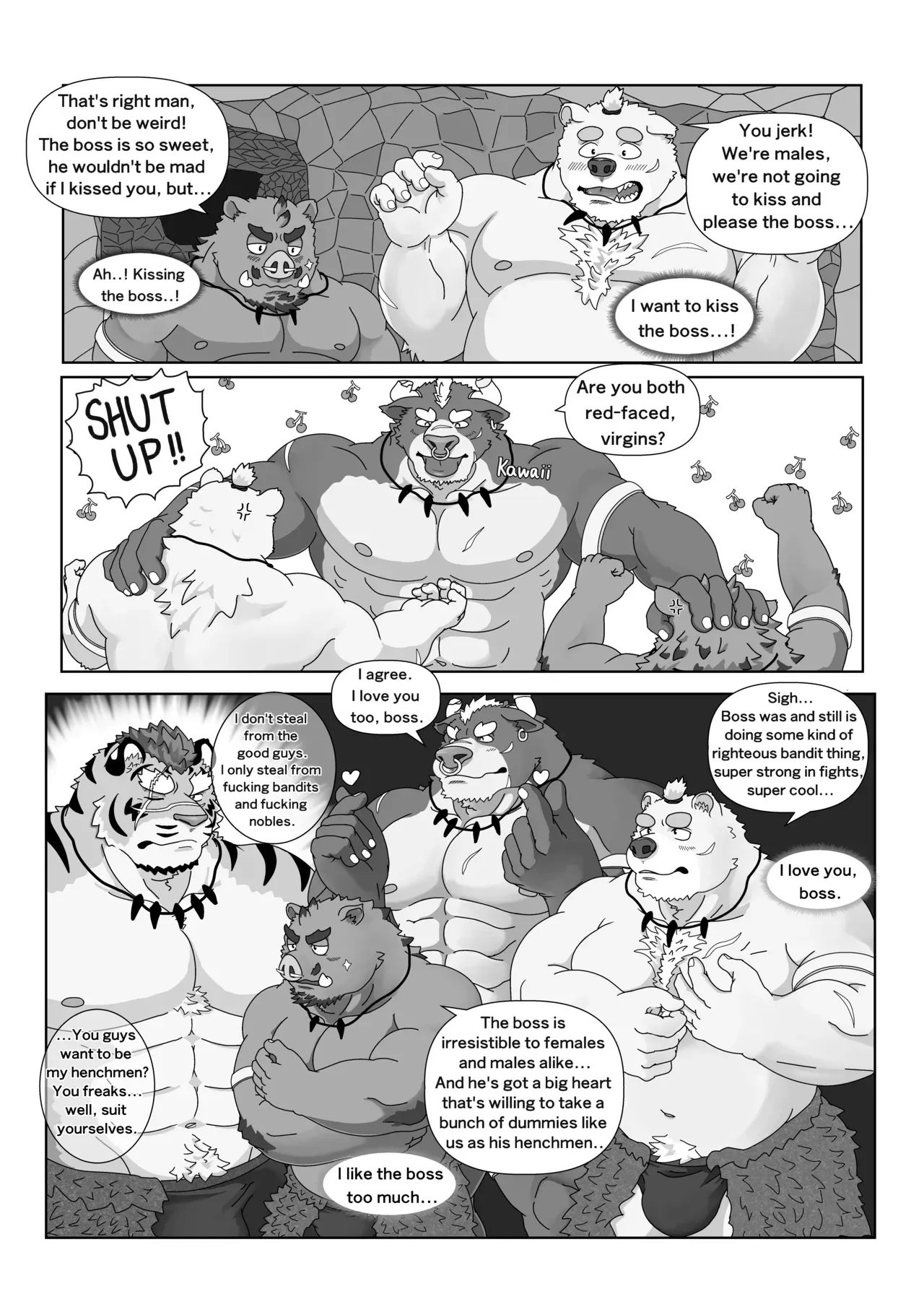 [Warabisuke] The henchmen want to celebrate the boss [English] [Digital] - Page 4