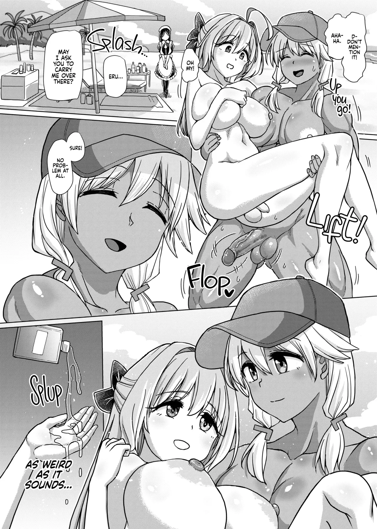 [Aoba Q Madou (Futaba Yodomu)] Futanari Beach Police no Oshigoto | Working at the Futanari Beach Police 3 [English] [2d-market.com] [Decensored] [Digital] - Page 9