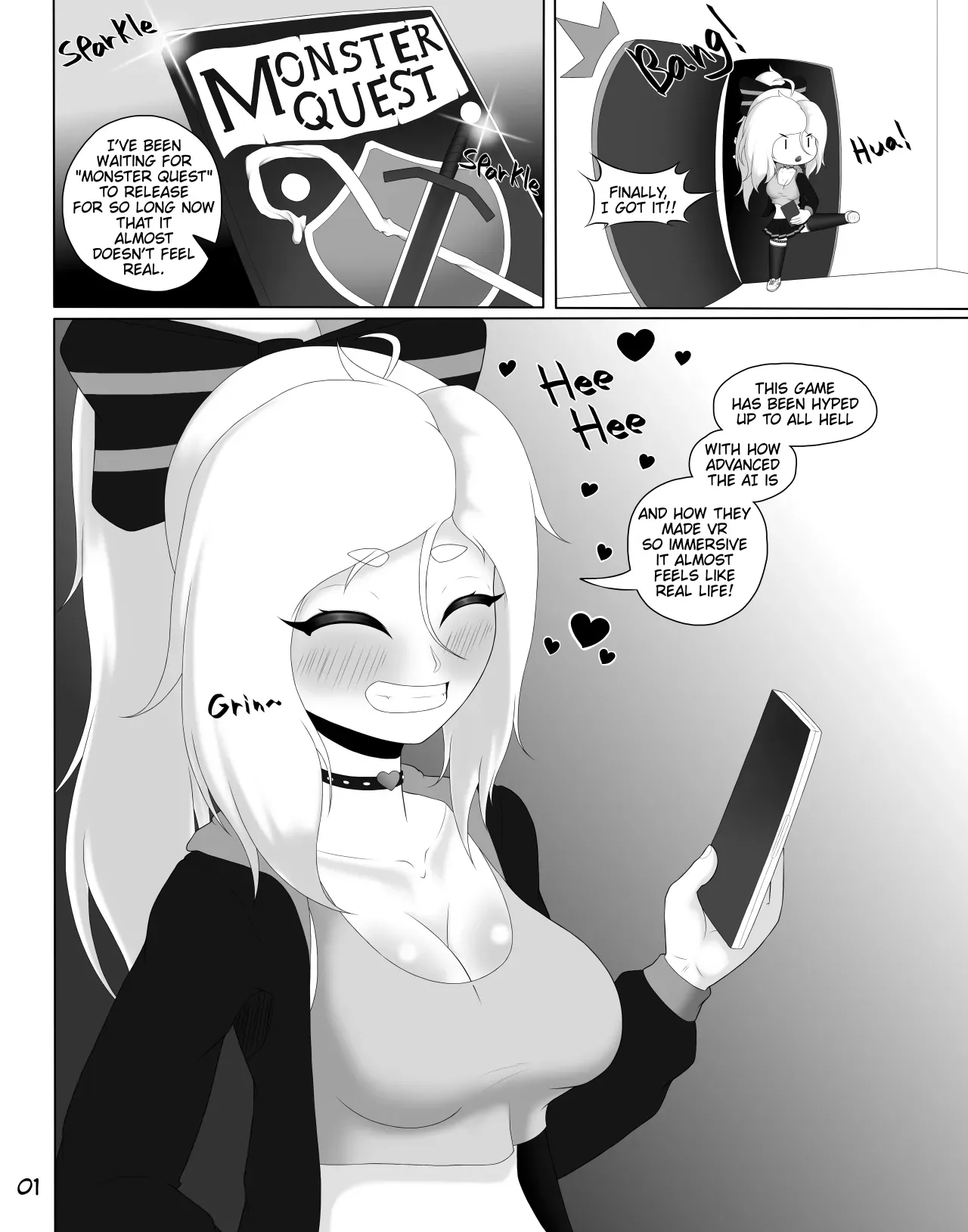 [Hoonter] Fumiko's Lewd Encounters in an Erotic RPG VR Game!!! [English] - Page 3