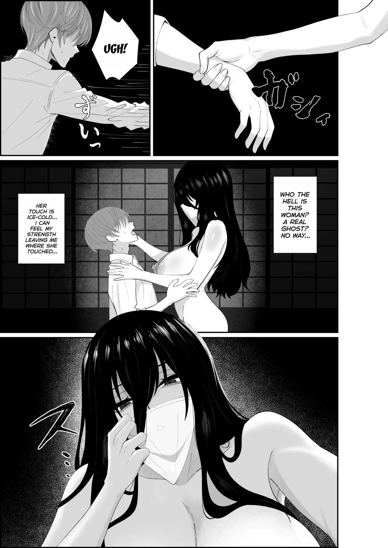 [Seijin 14-sai (Sankaku Noel)] Su Kuu Ai ~ Mugon Muhyoujou Bakunyuu Kyojiri no Yuurei Niji ~Itto Mitsume Rarenagara pisuton-goto ni Zetchou Saserare-kotsu no Zui made Aisa Reru Hanashi [English] [MuraMura] - Page 9