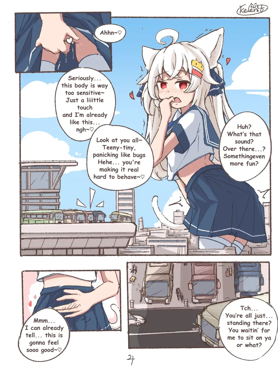 [Kelerst] Kyodai Nekomimi-chan no Machi Asobi | Giant Nekomimi-chan's City Playtime [English] - Page 5