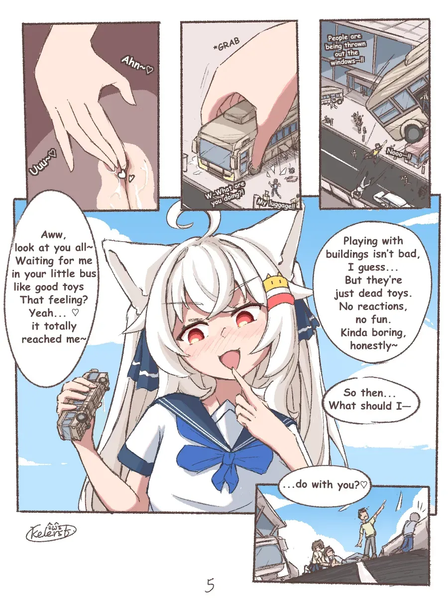 [Kelerst] Kyodai Nekomimi-chan no Machi Asobi | Giant Nekomimi-chan's City Playtime [English] - Page 6