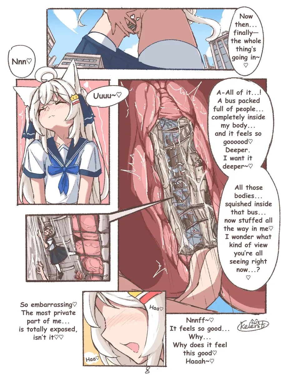 [Kelerst] Kyodai Nekomimi-chan no Machi Asobi | Giant Nekomimi-chan's City Playtime [English] - Page 9