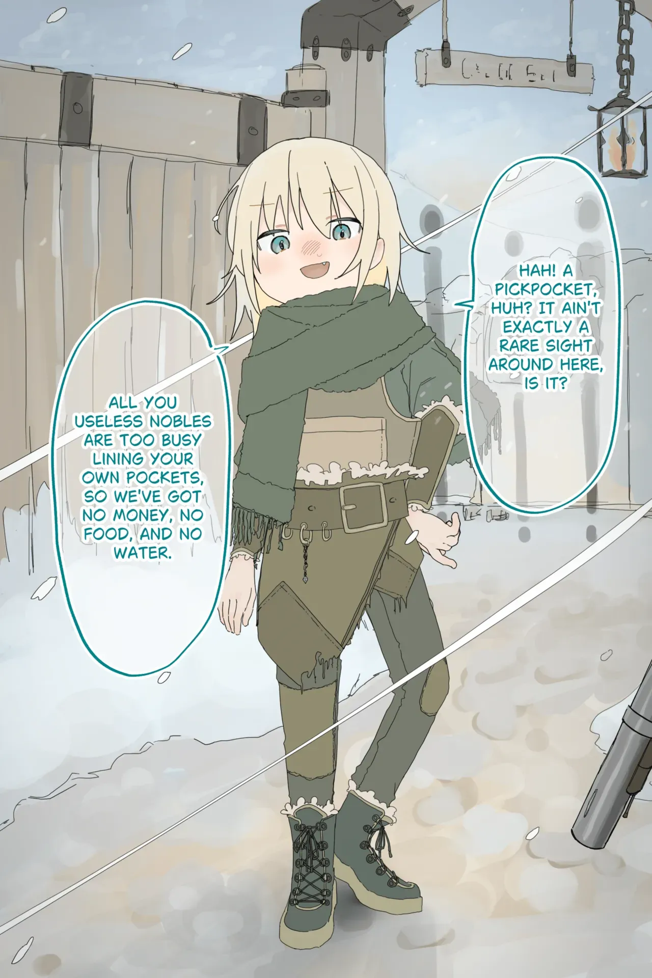 [Sena] Namaikina Suri no Onnanoko ga Heishi ni Toraerarete Zenra ni Mukareru Made I The thief girl is stripped naked [English] - Page 2