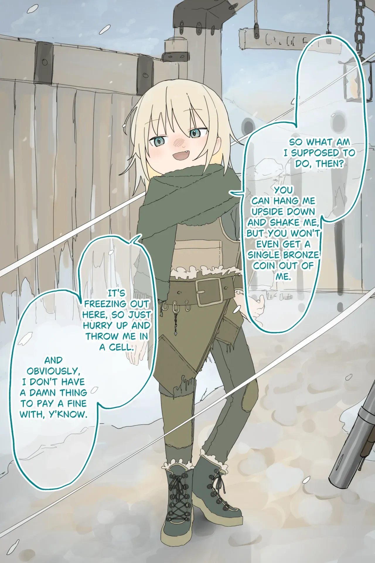 [Sena] Namaikina Suri no Onnanoko ga Heishi ni Toraerarete Zenra ni Mukareru Made I The thief girl is stripped naked [English] - Page 4