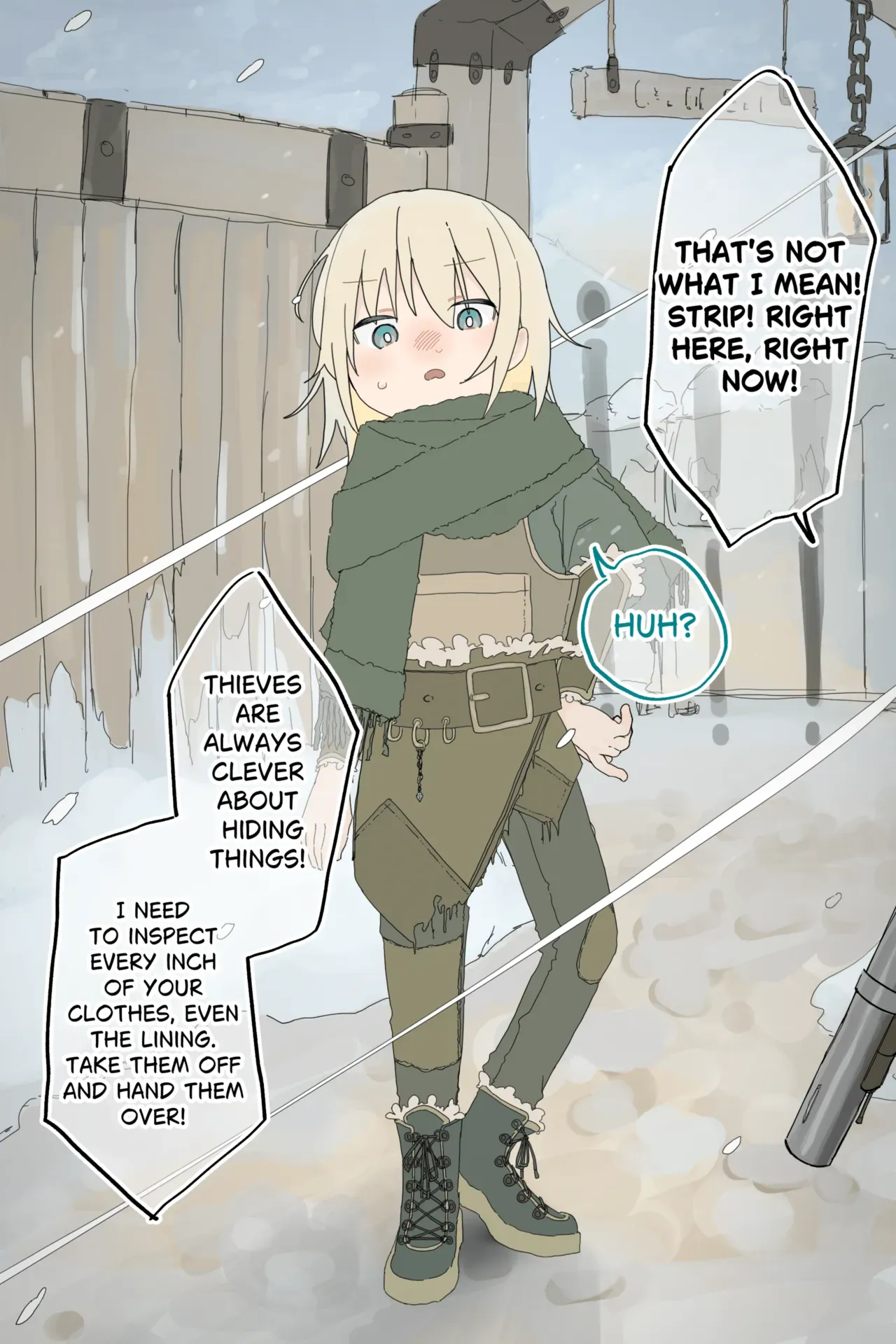 [Sena] Namaikina Suri no Onnanoko ga Heishi ni Toraerarete Zenra ni Mukareru Made I The thief girl is stripped naked [English] - Page 6