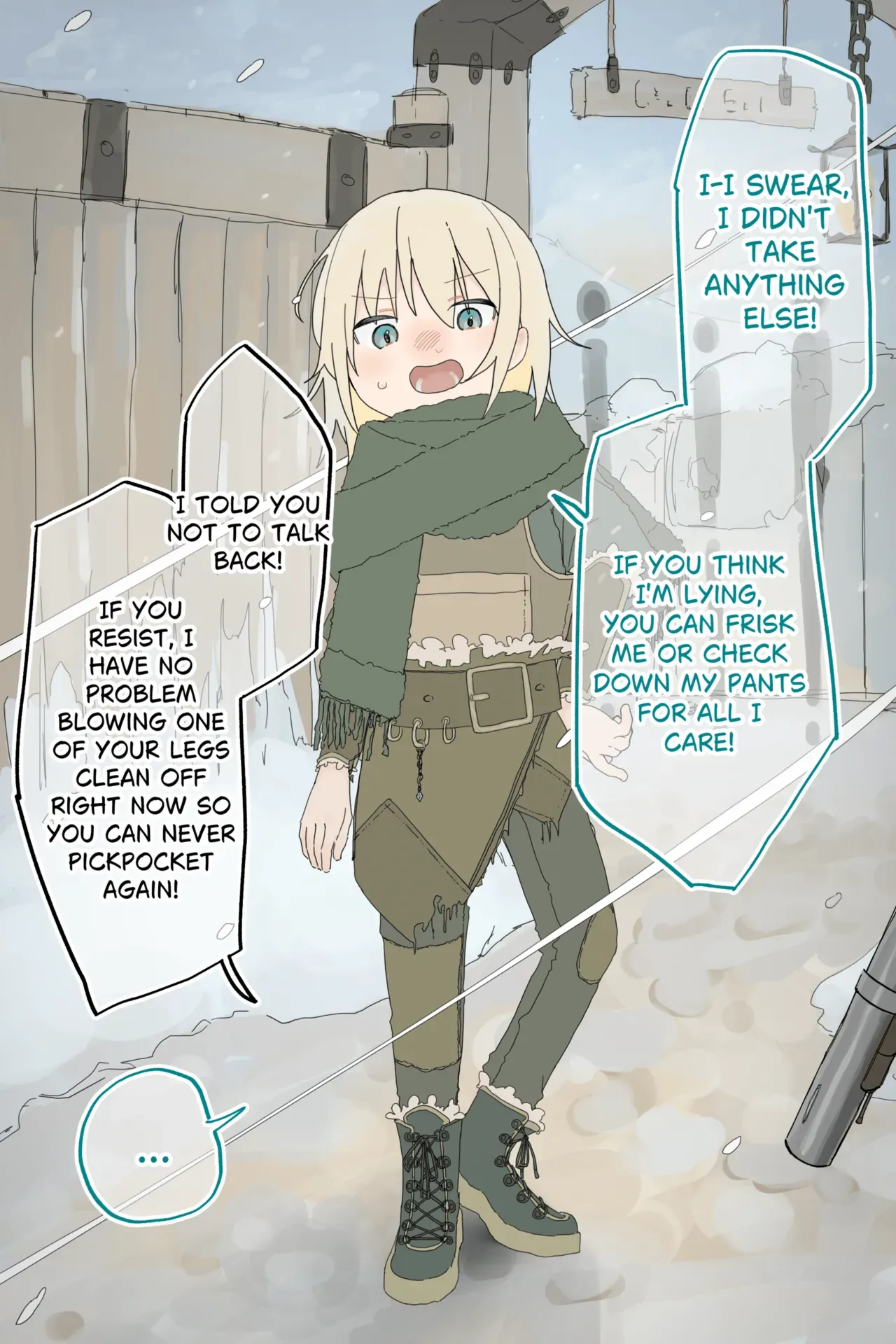 [Sena] Namaikina Suri no Onnanoko ga Heishi ni Toraerarete Zenra ni Mukareru Made I The thief girl is stripped naked [English] - Page 8