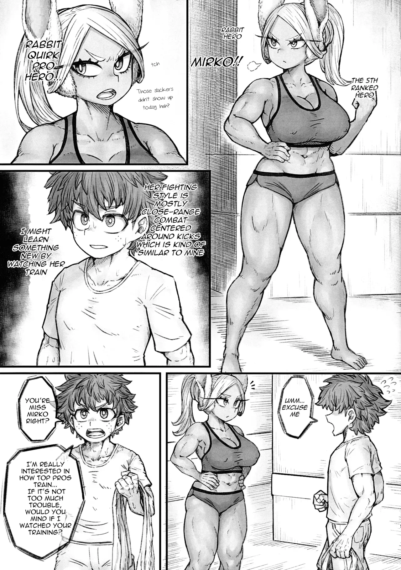 (C104) [Barashio no Kai (saltydanshark)] MIRKO'S ESTRUS MUSCLE TRANING (Boku no Hero Academia) [English] - Page 4