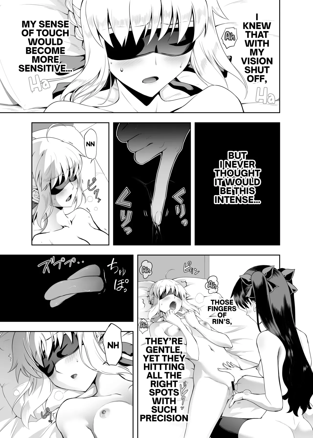 [CRAZY CLOVER CLUB (Kuroha Nue)] Saber Maniacs Shikaku o Shadan Suru to Hoka no Kankaku ga Togisumasareru to Iu no de Saber ni Mekakushi Play o Shite Moratta | Saber Maniacs Since they say that blocking your vision sharpens your other senses, I had Saber try some blindfold play (Fate/stay night) [English] [Digital] - Page 6