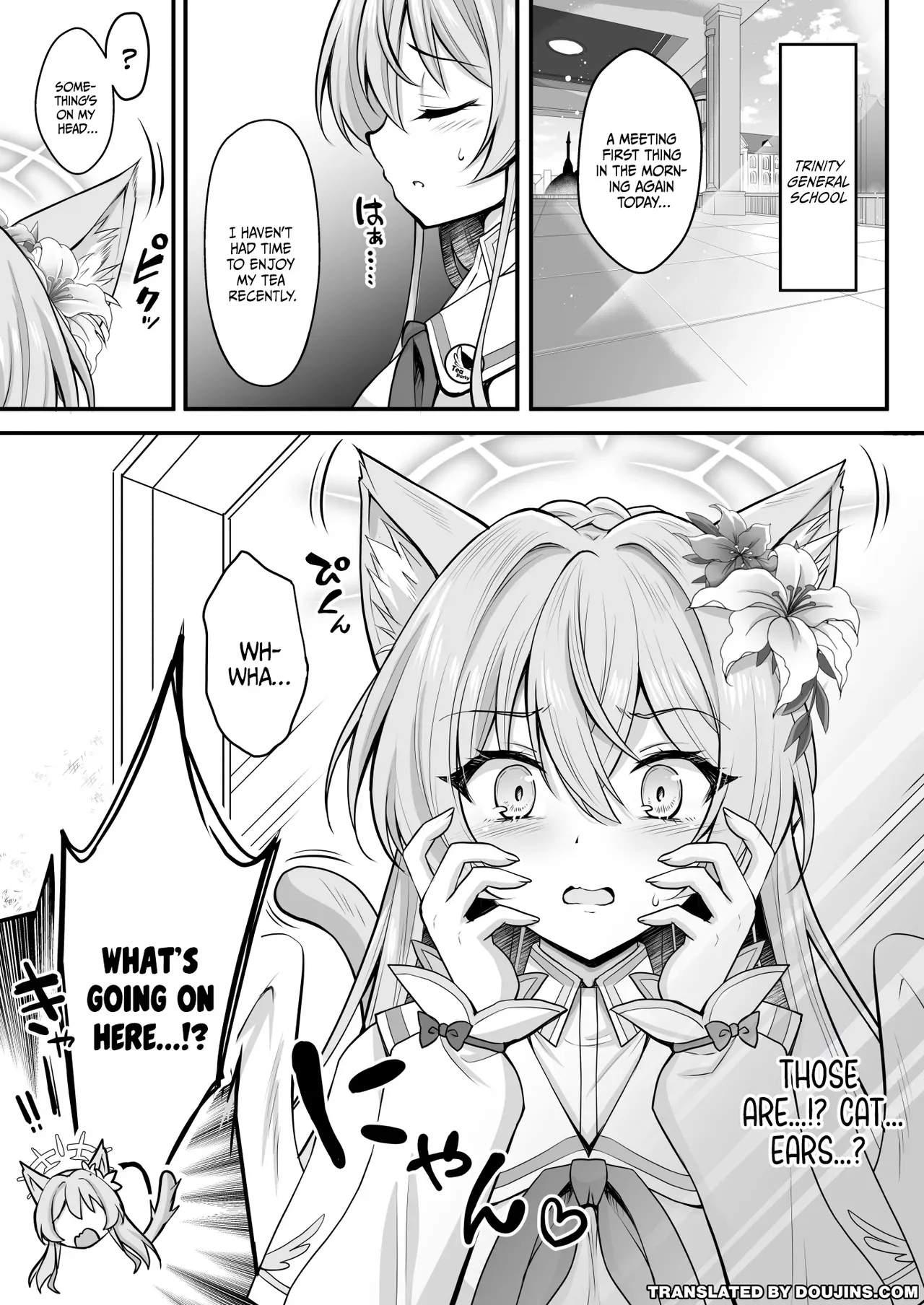 [Ohoshisamadou (GEKO)] Nekomimi ga Haeta Nagisa-sama no Hatsujouki ga Taihen desu | Mating Season Is A Problem For Nagisa Who Grew Cat Ears (Blue Archive) [Digital]  [English] {Doujins.com} - Page 4