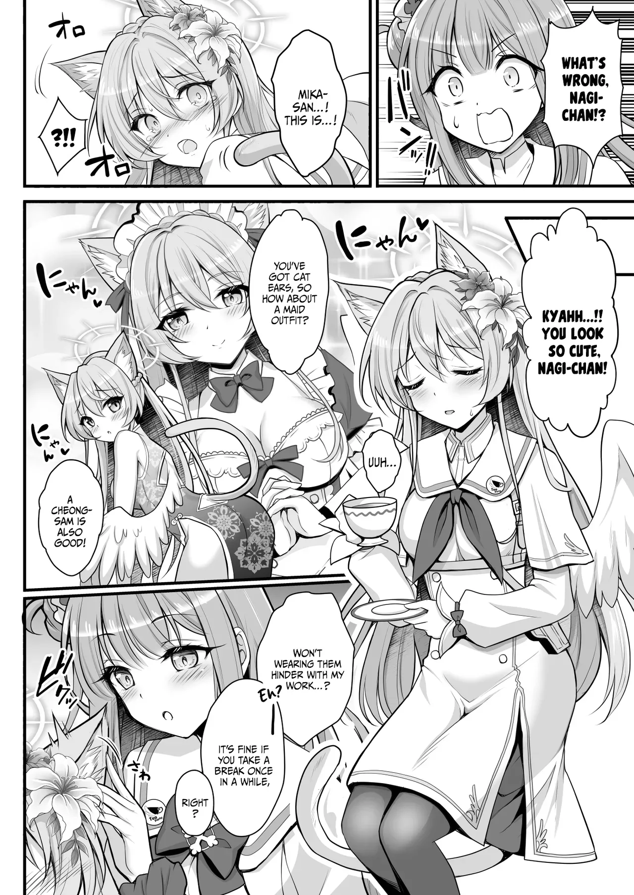 [Ohoshisamadou (GEKO)] Nekomimi ga Haeta Nagisa-sama no Hatsujouki ga Taihen desu | Mating Season Is A Problem For Nagisa Who Grew Cat Ears (Blue Archive) [Digital]  [English] {Doujins.com} - Page 5