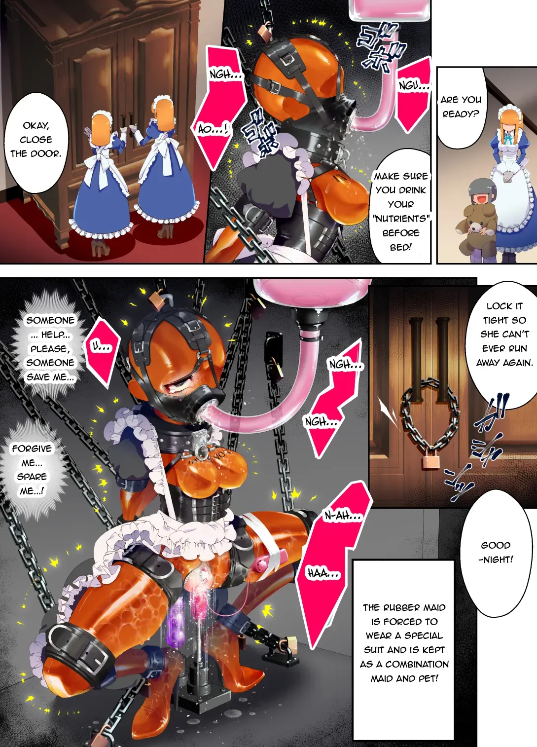 [Hitosaka] The Maid Who Toils in a Special Rubber Suit [English] - Page 8