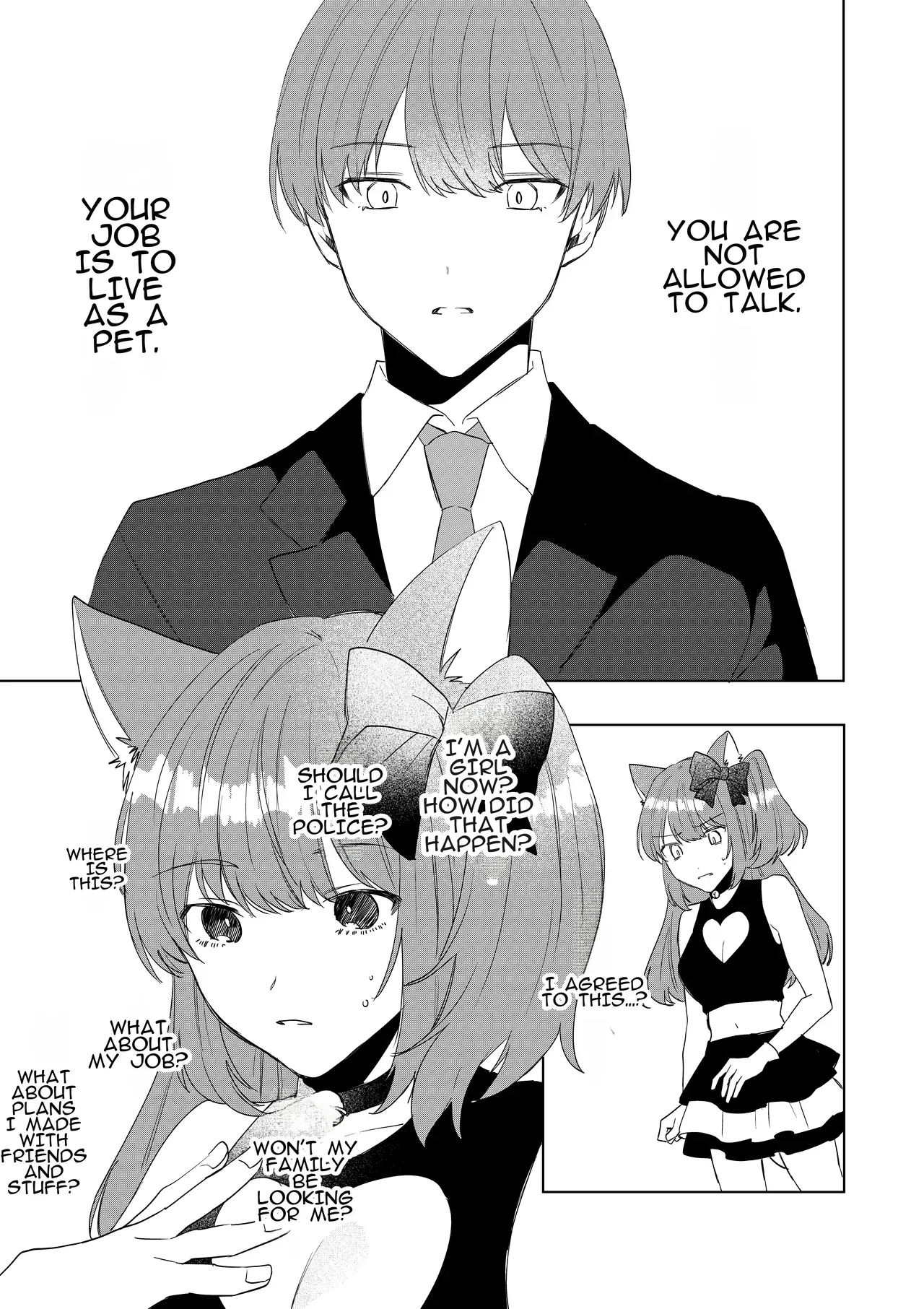 [Amulai Okashi Seisakusho (Hoshino Iro)] Boku ga TS Saserarete, Shiawasena Mesu Neko Toshite Kawareru Hanashi | The Story of How I Was Turned into a TS Woman and Kept as a Happy Female Cat - Page 6