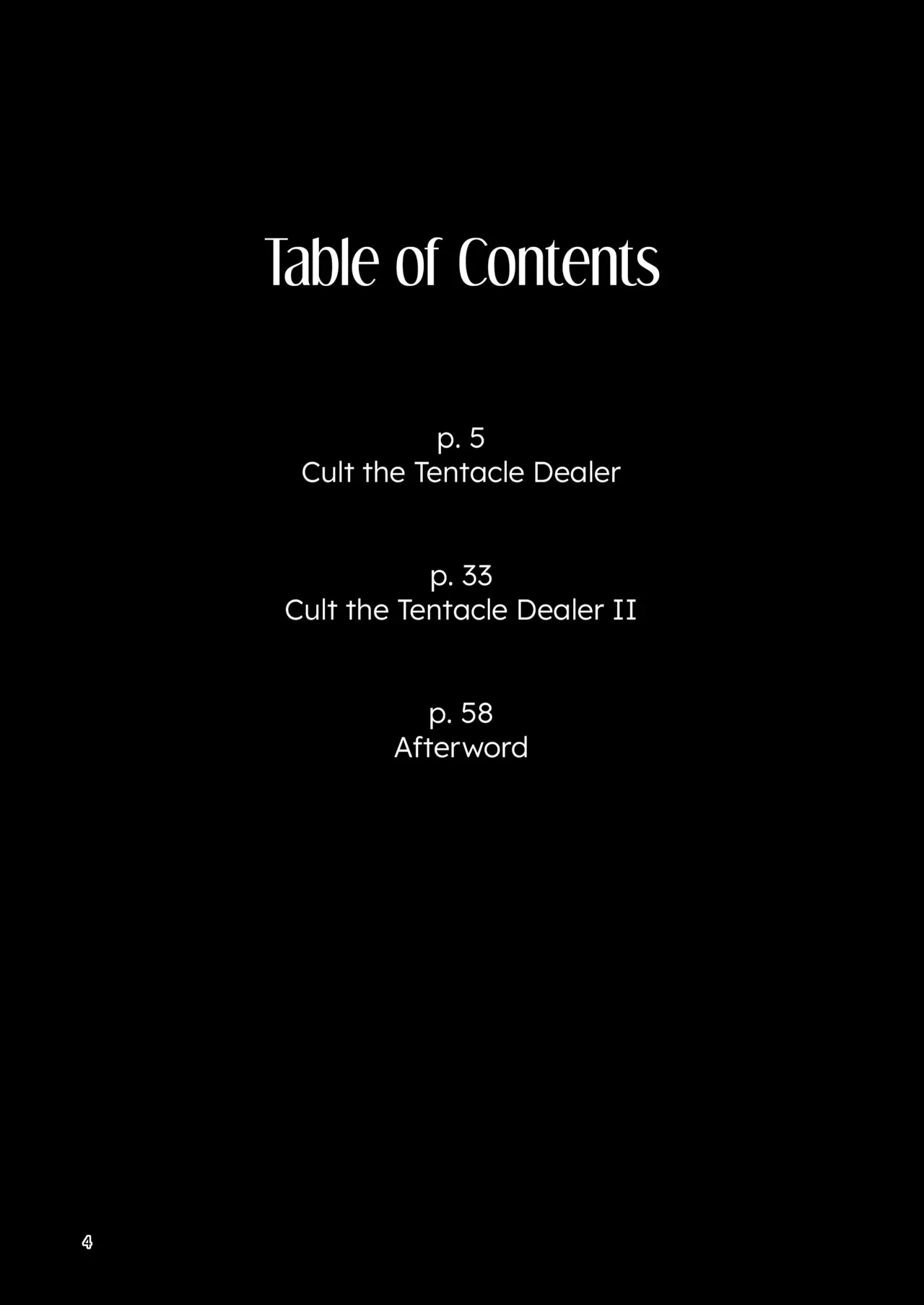 [SUZUPONi (Suzunomoku)] Shokushu Uri no Cult Soushuuhen 1 | Cult the Tentacle Dealer Omnibus 1 [English] [Black Grimoires] [Digital] - Page 4